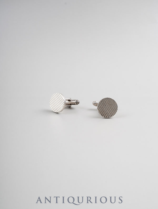 ティファニー カフリンクス ストライプ サークル スターリングシルバー