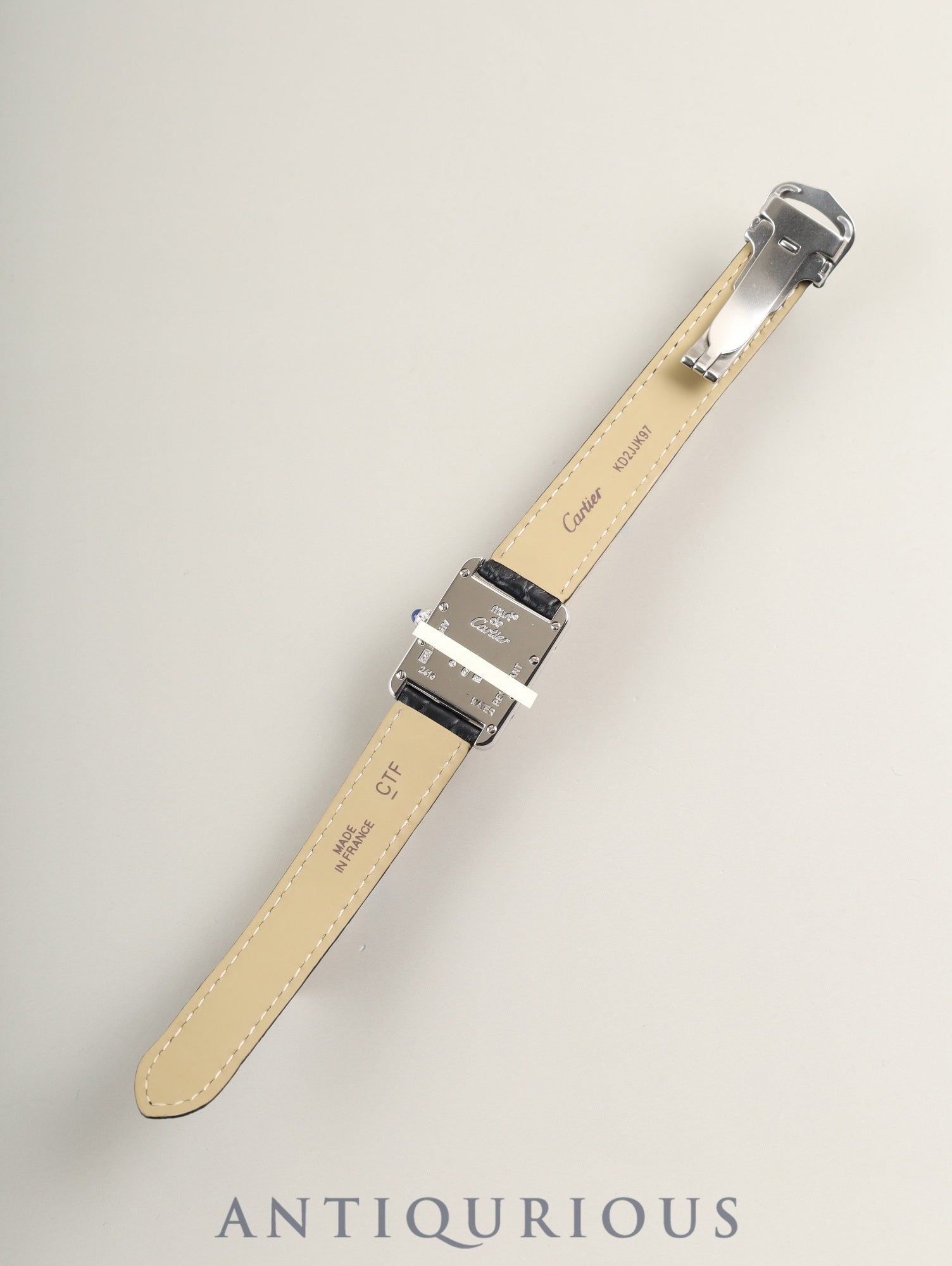 カルティエ マストタンク MM W1016530 / 2416 クォーツ Cal.057 SV925 純正革ベルト 純正Dバックル(SS) シルバーローマン文字盤(SWISS MADE表記 /クリスマス限定) 2000年頃 冊子 保証書 オーバーホール済み