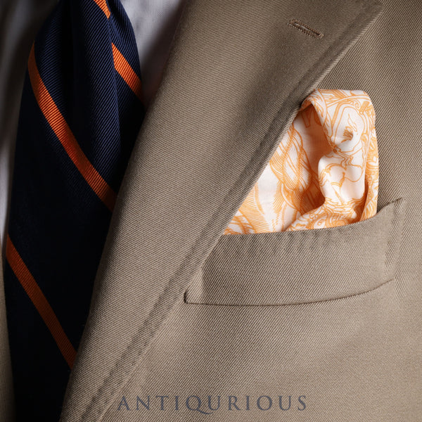 Hermes scarf Carre 45 Della Cavalleria box 100% cotton