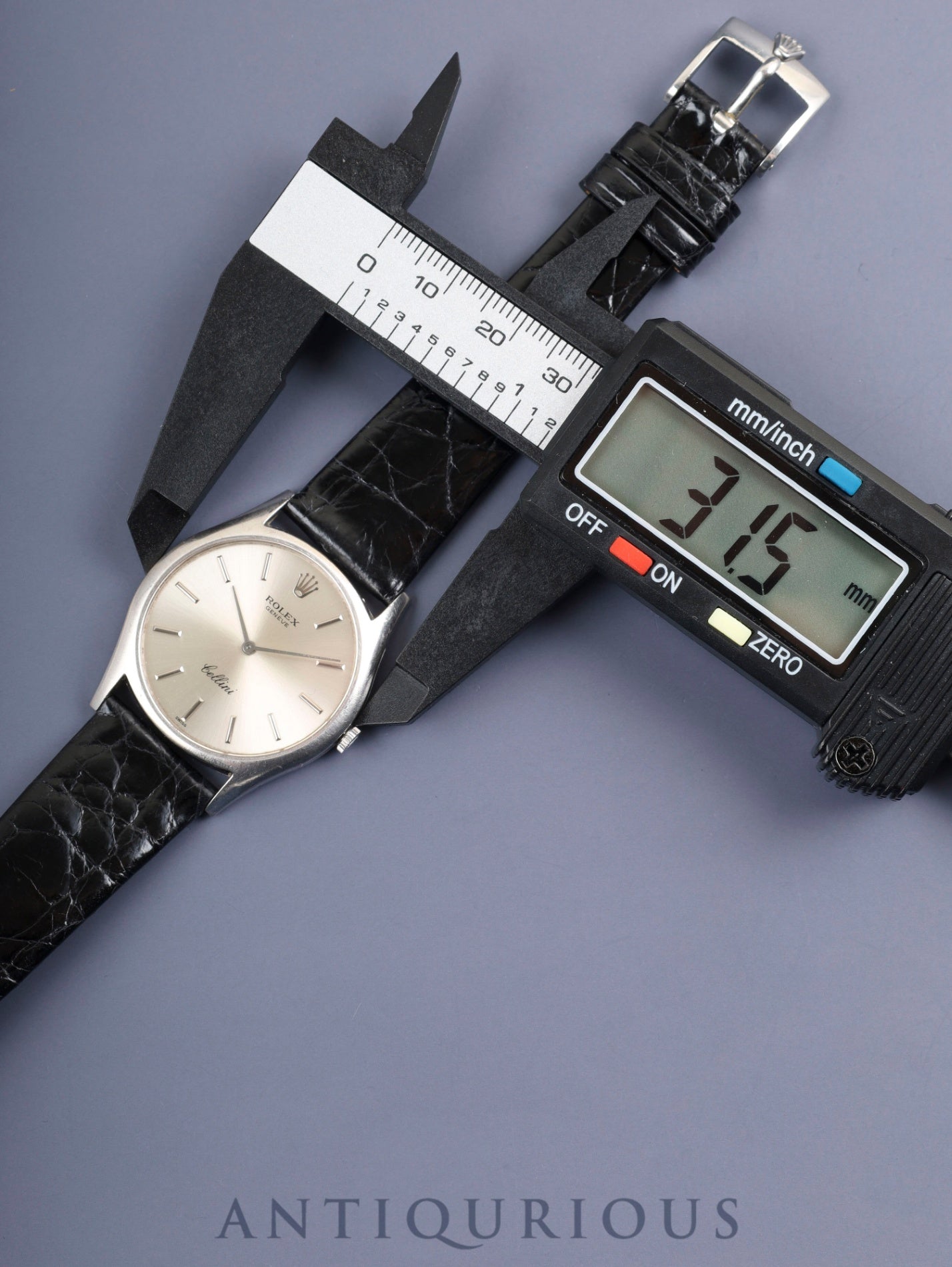 ロレックス チェリーニ 3804 手巻き Cal.1600 18K 革 純正尾錠(SS)シルバー文字盤 26番台(1968年)オーバーホール済み