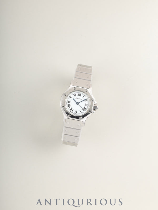 カルティエ サントス オクタゴン SM 0906 自動巻き Cal.ETA2670 SS SS ホワイトローマン文字盤 オーバーホール済み