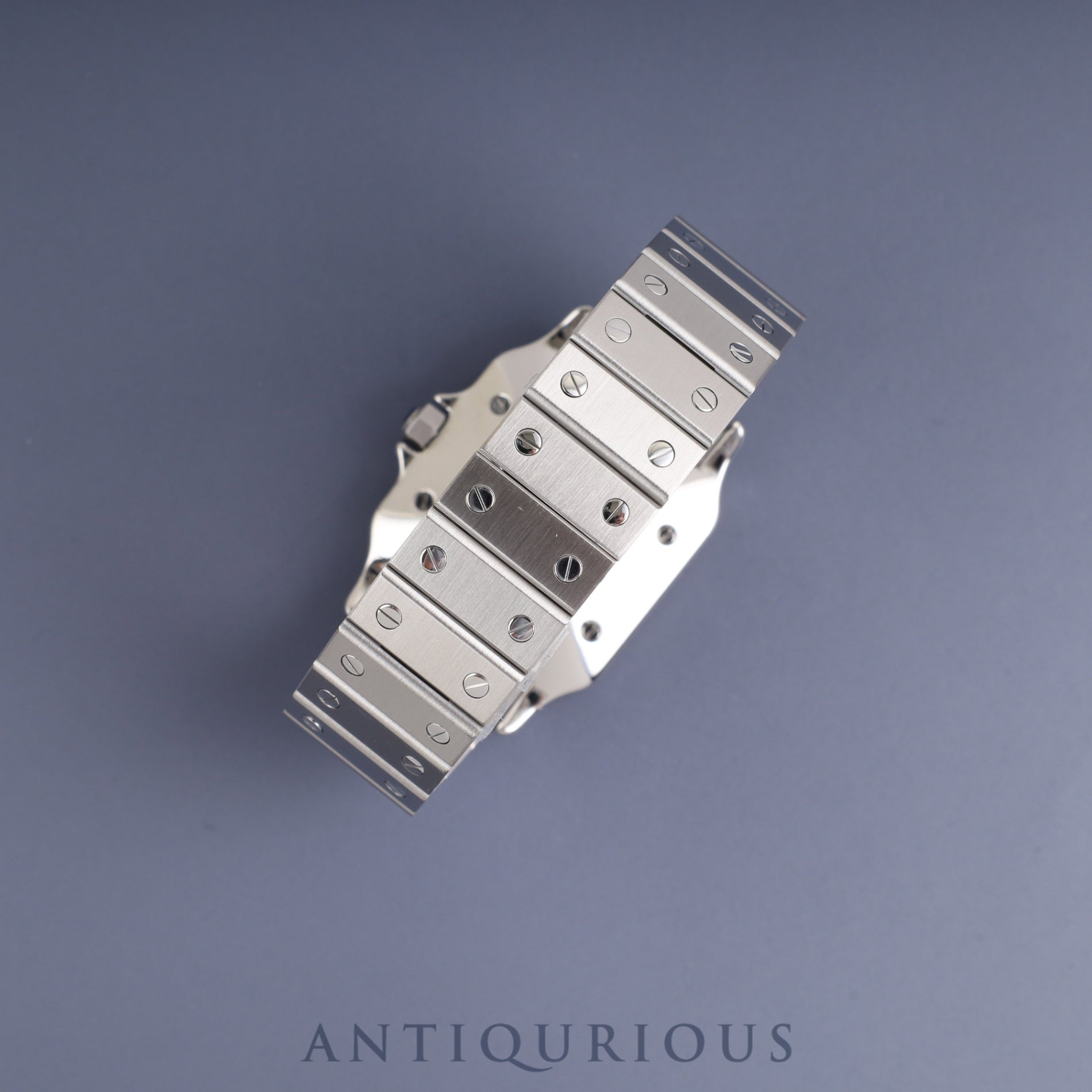 Cartier Santos Galbee LM 2960 Automatic Stainless Steel Watch with White Roman Dial. Completely serviced at a Cartier boutique.