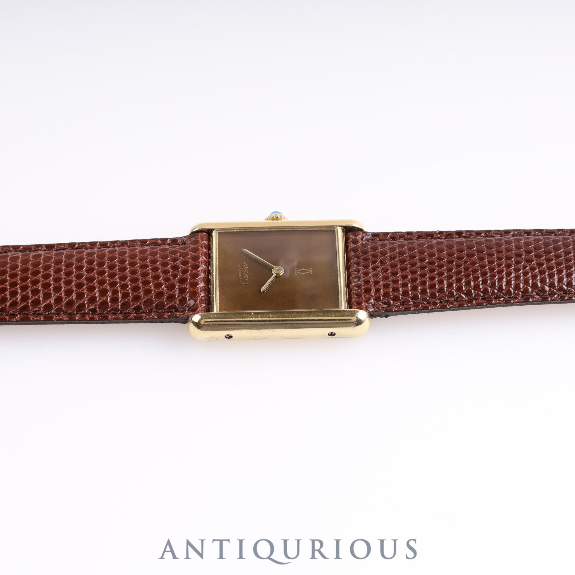 Cartier Must Tank LM Manual winding Genuine buckle Mahogany dial Box Cartier boutique complete service