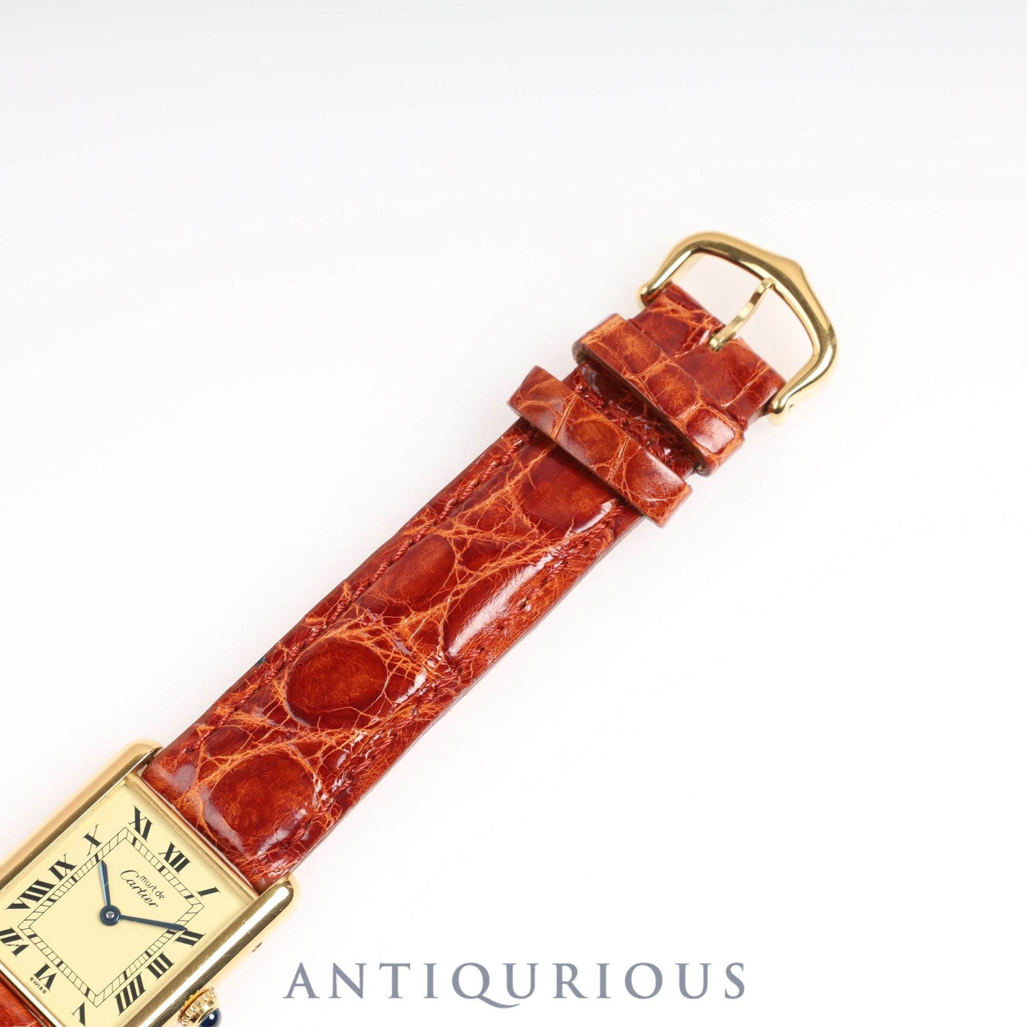 Cartier Must Tank LM QZ Ivory Roman Dial