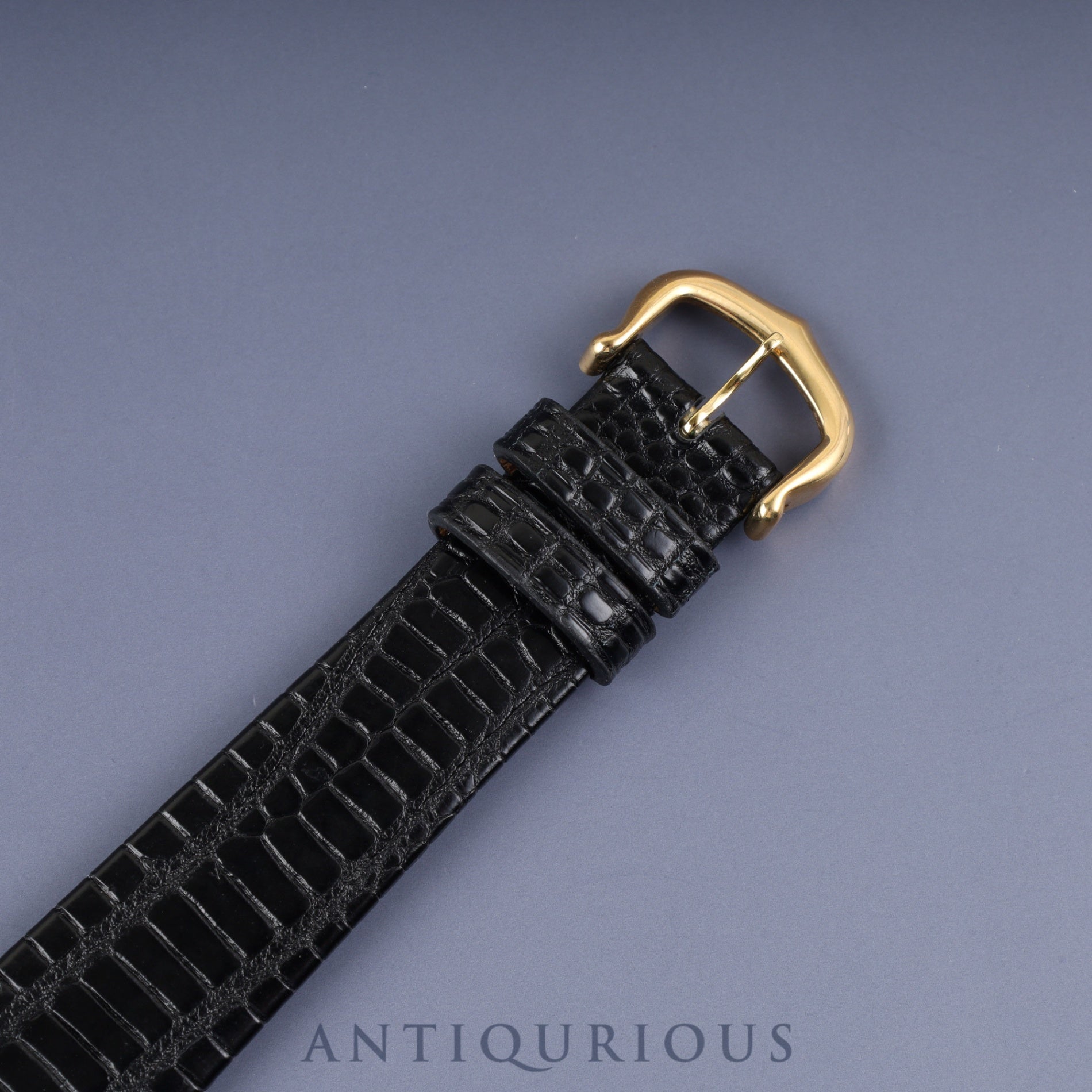 Cartier Must Tank LM 590005 Quartz Caliber 90 SV925 Leather Strap with Genuine GP Buckle, Black Roman Dial, Overhauled and Finished to Look Like New