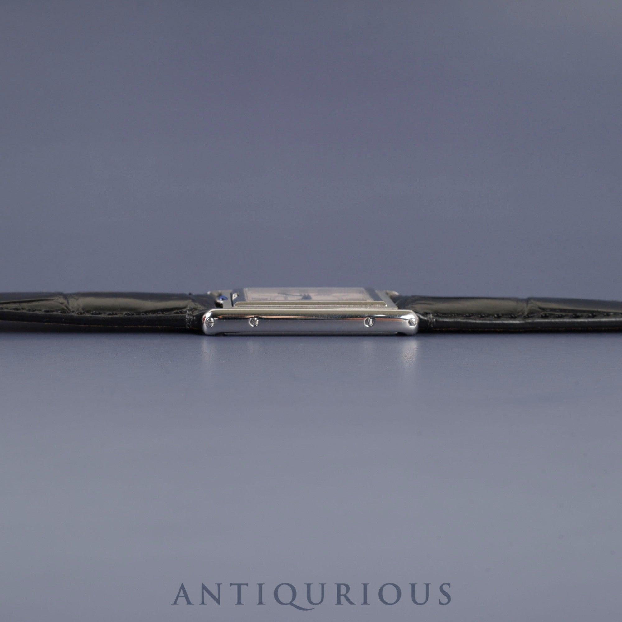 カルティエ タンク バスキュラント LM 2390 手巻き SS 革 社外尾錠(SS) ホワイトローマン文字盤 箱 冊子 保証書(無記載)2025/9/30 カルティエブティックにてコンプリートサービス(フルメンテナンス)済み