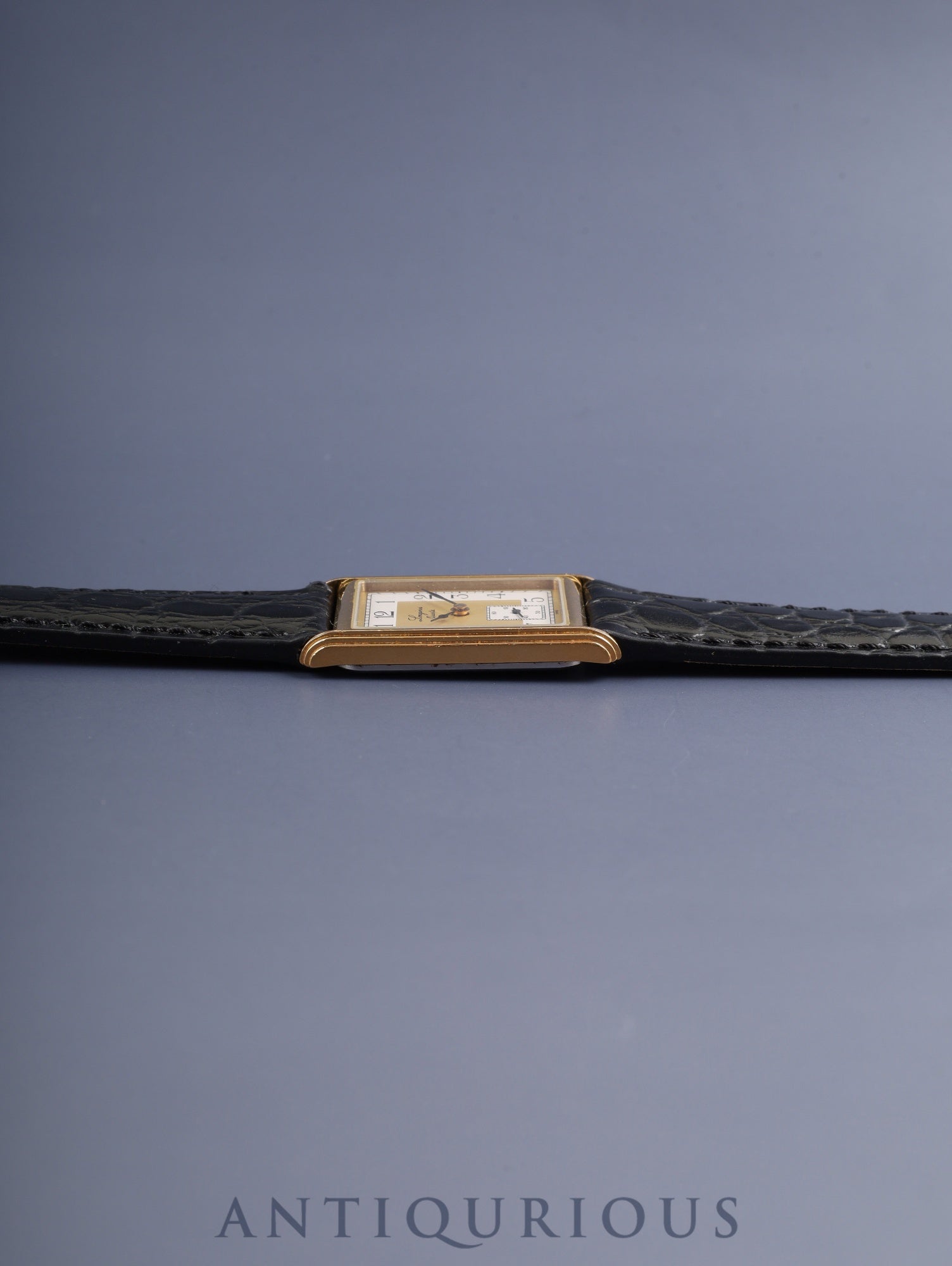 ロンジン 150周年記念モデル 5150 976 クォーツ Cal.L976.2 SS/GP 革 社外尾錠(GP)ホワイト×ゴールド文字盤 オーバーホール済み