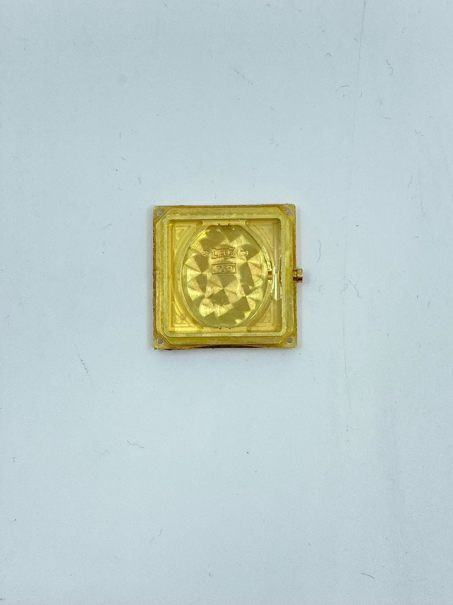 Chopard Classic Square 12/7366 Quartz Cal.976.001 750YG Leather Genuine Buckle (GP) White Roman Dial Box Booklet Warranty (2001) Genuine Strap Overhauled