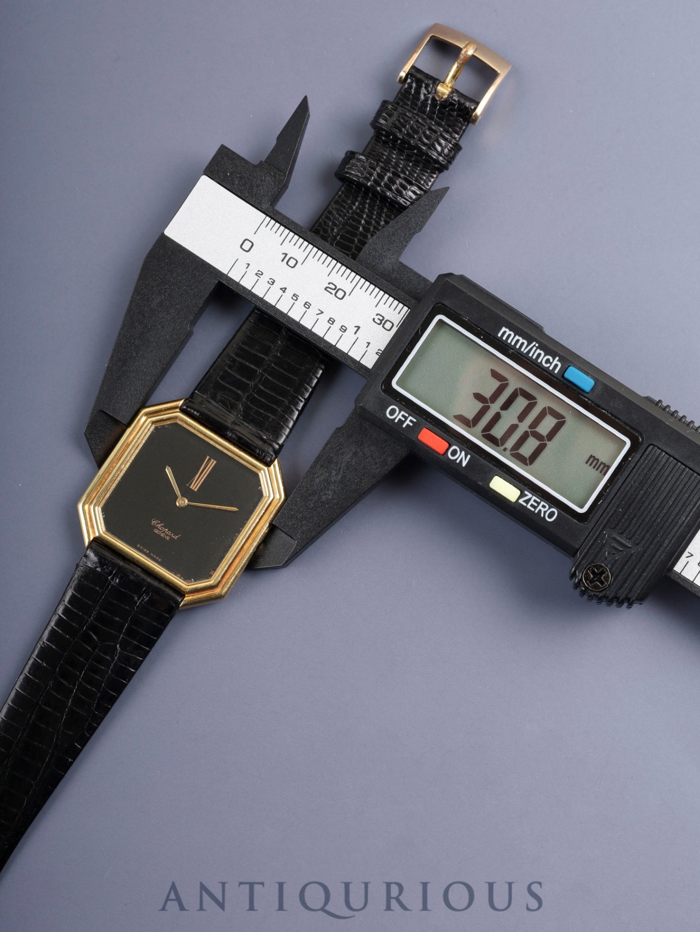 ショパール L.U.C U2130 手巻き Cal.895 AU750 革 社外尾錠(GP) オニキス文字盤 冊子 保証書(1979年)保証登録カード 純正革ベルト オーバーホール済み