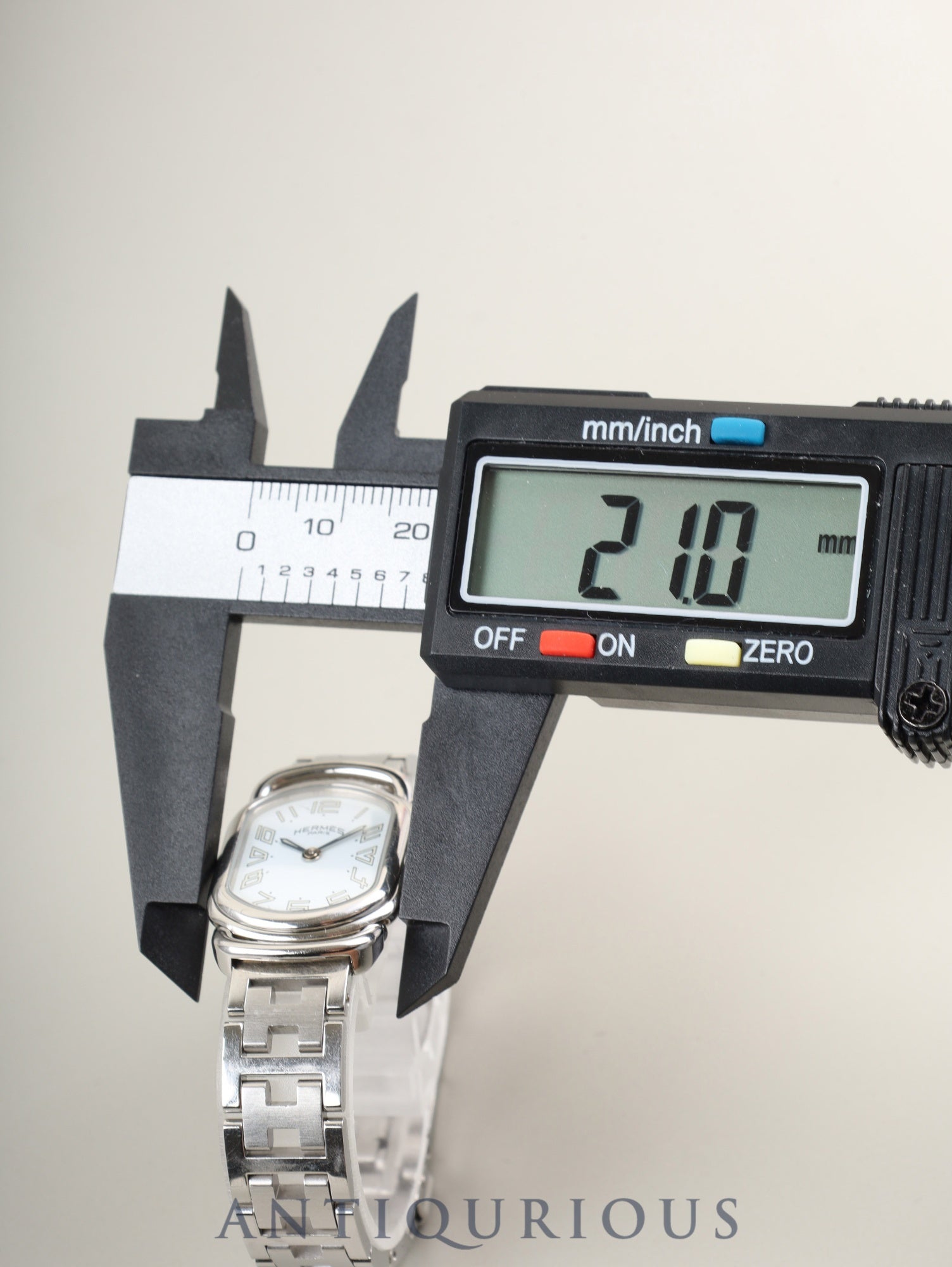 エルメス ラリー RA1.210 クォーツ Cal.976.001 SS SS ホワイト文字盤 箱 オーバーホール済み