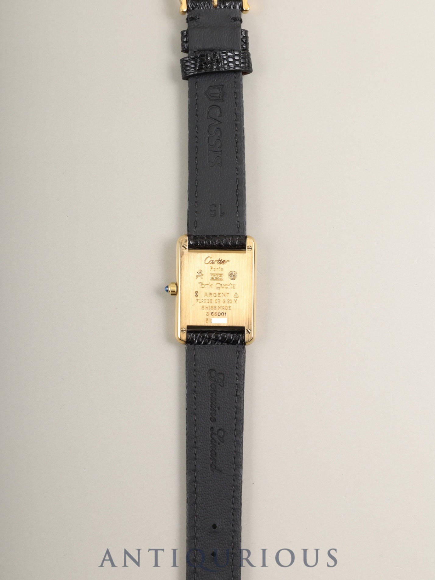 カルティエ マストタンク SM 84918723 / 3 66001 クォーツ Cal.66 SV925 革 純正ピンバックル(GP)シャンパン飛びローマン文字盤(SWISS表記)オーバーホール済み