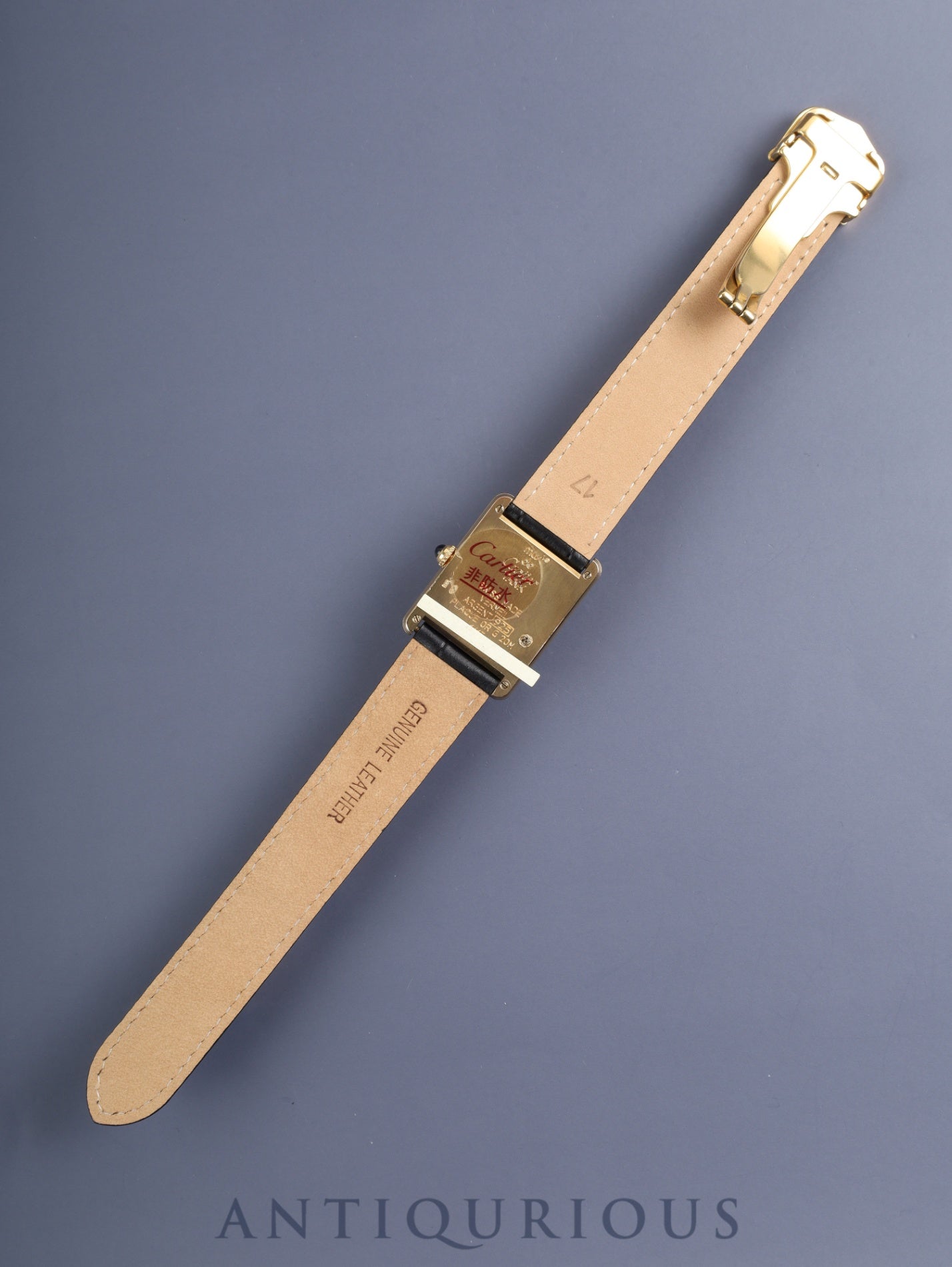 カルティエ マストタンク LM 1615 クォーツ Cal.690 SV925 革 純正尾Dバックル(GP)ホワイト飛びローマンCC文字盤(SWISS表記) オーバーホール済み