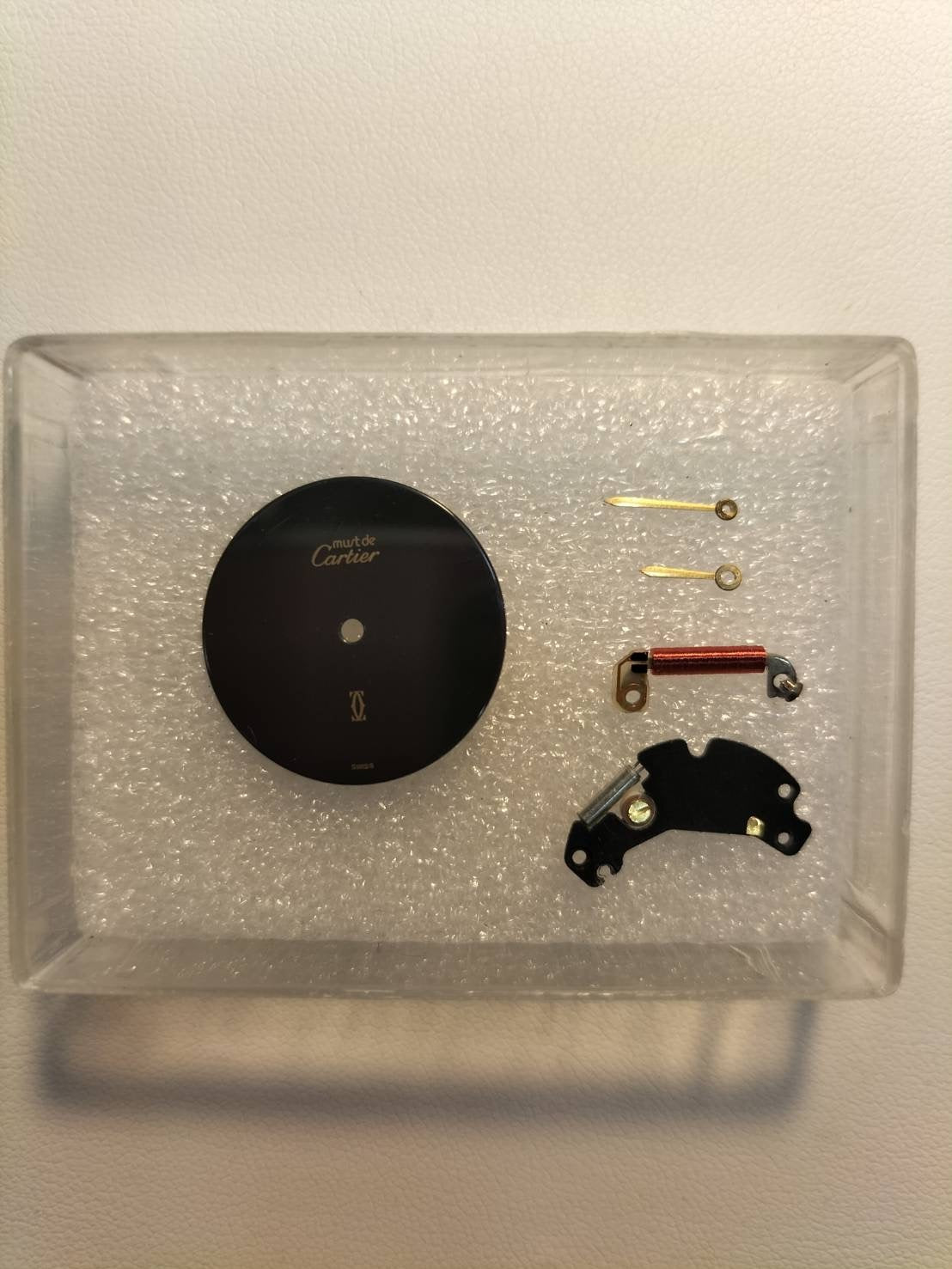 カルティエ マスト ヴァンドーム VLC SM 18 クォーツ Cal.81 SV925 革 純正尾錠(GP) オニキス文字盤 オーバーホール済み