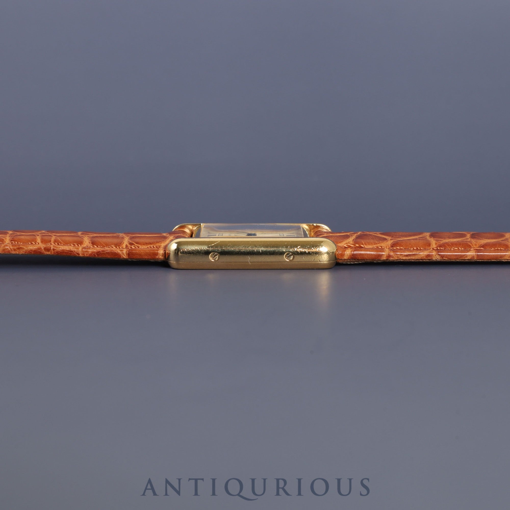 カルティエ マストタンク SM 3 66001 クォーツ Cal.157 925 革 純正尾錠(GP)アイボリーローマン文字盤 オーバーホール済み 新品仕上げ済み