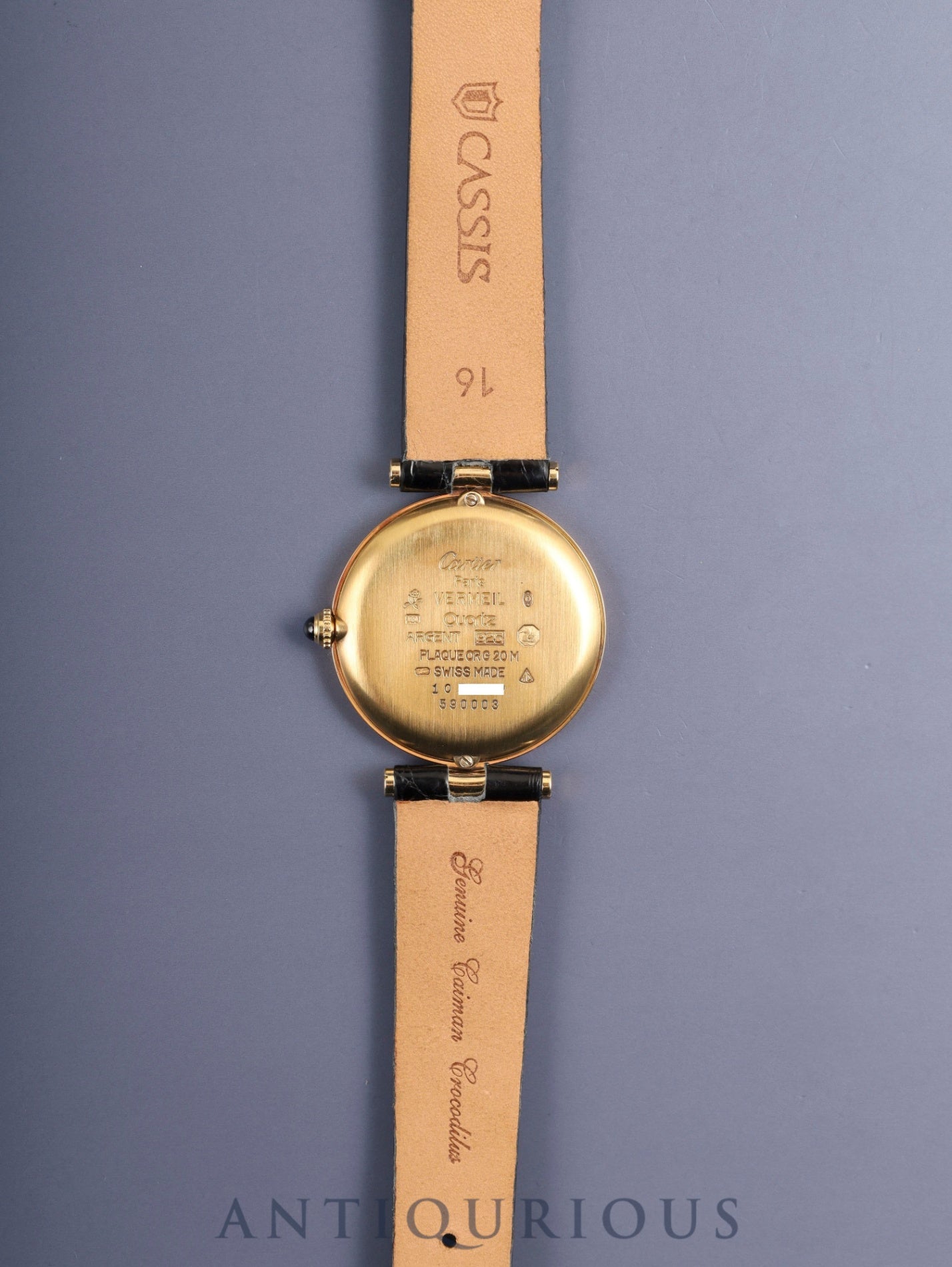 カルティエ マスト ヴァンドーム VLC LM W1006454 / 590003 クォーツ Cal.90 SV925 革 純正尾錠(GP) サイドトリニティ文字盤 オーバーホール済み
