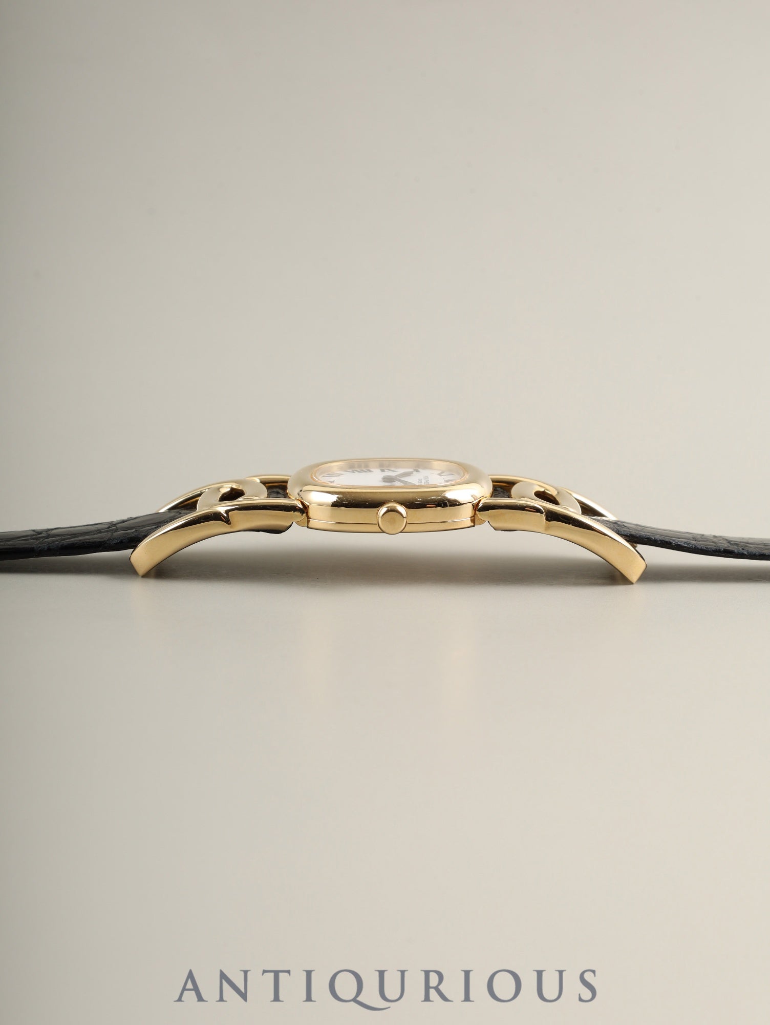 パテック・フィリップ ゴールデンエリプス 4830J クォーツ Cal.E15 750YG 純正レザーベルト 純正ピンバックル(750YG)ホワイトローマン オーバーホール済み