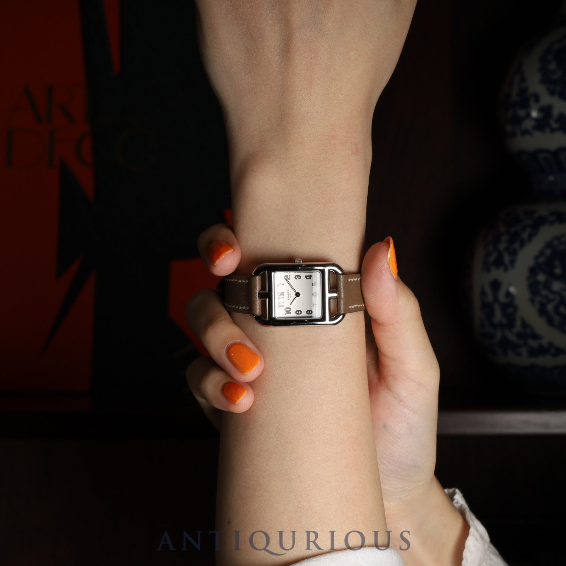 エルメス ケープコッド CC1.210a クォーツ Cal.976.001 SS 純正革ベルト 純正尾錠(SS) シルバー文字盤 冊子 箱 保証書(2019年)オーバーホール済み