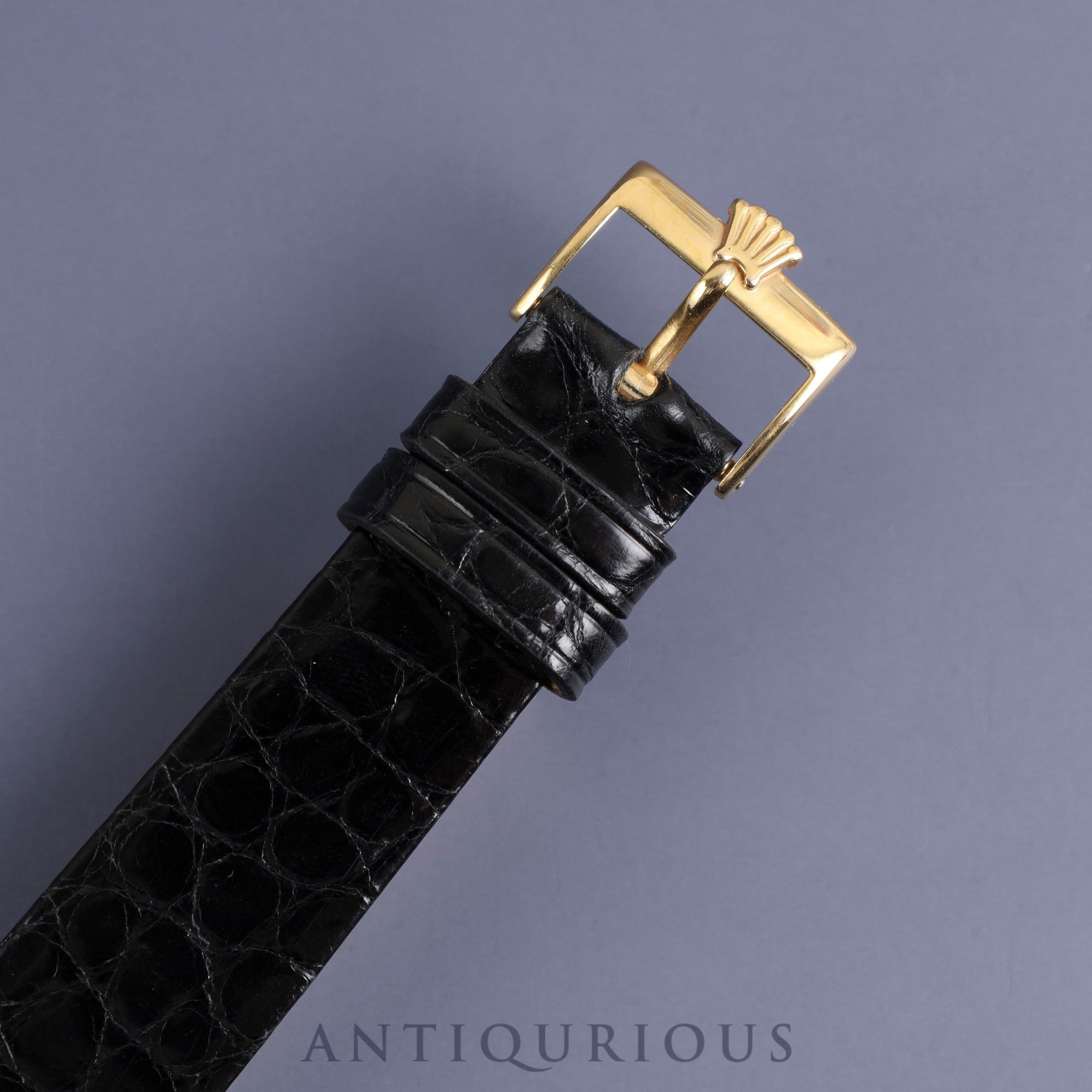 Rolex Cellini 4112 Manual winding Cal.1601 750YG Leather Genuine buckle (GP) White Roman dial 32mm N series (1991) Overhauled