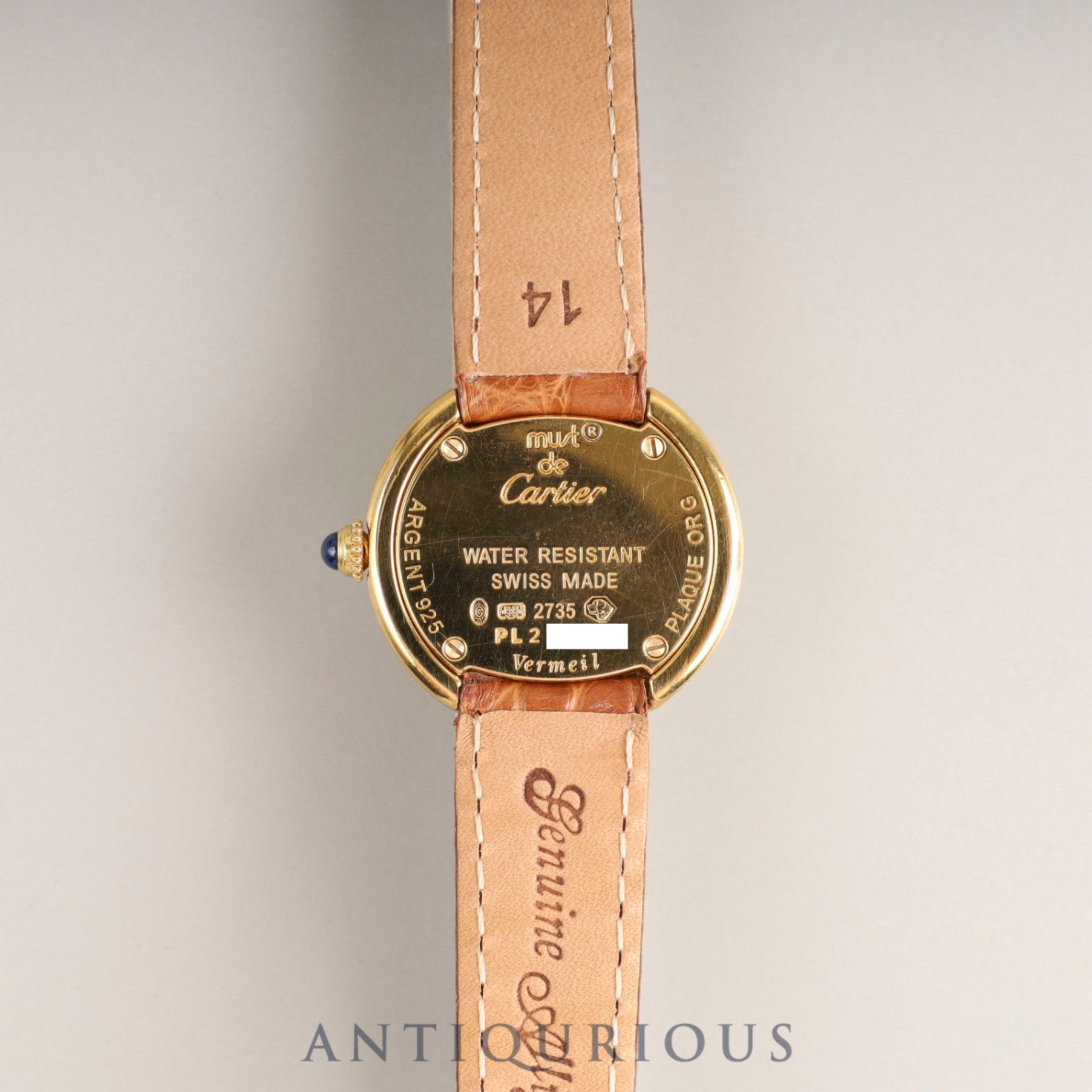Cartier Must Trinity W1010744 / 2735 Quartz Cal.157 SV925 Leather Genuine D Buckle (GP) Trinity Dial Overhauled