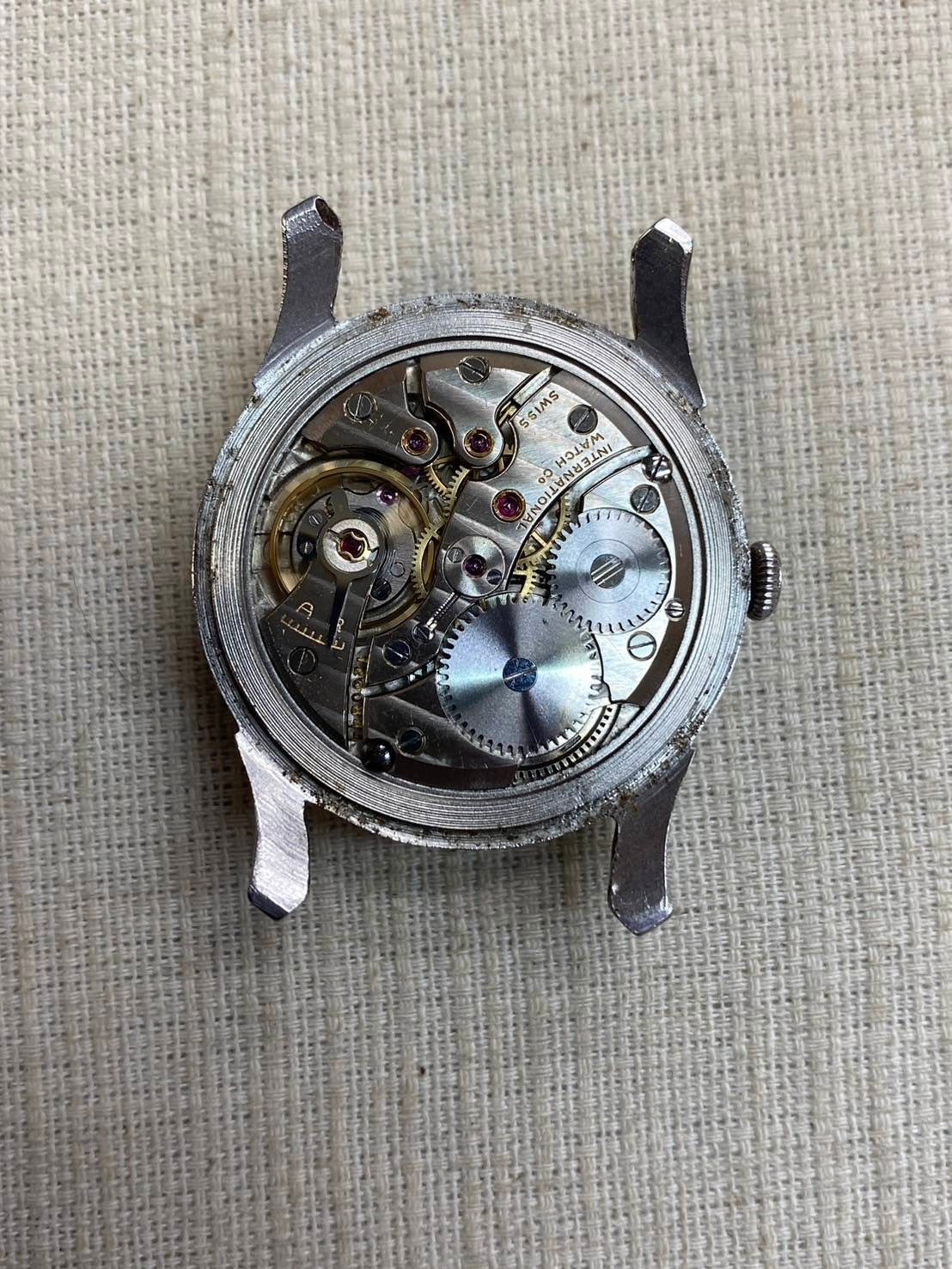 IWC Old Inter Manual Winding Cal.89 SS Leather Genuine Buckle (SS) Silver Dial 2024/6/13 Overhauled IWC