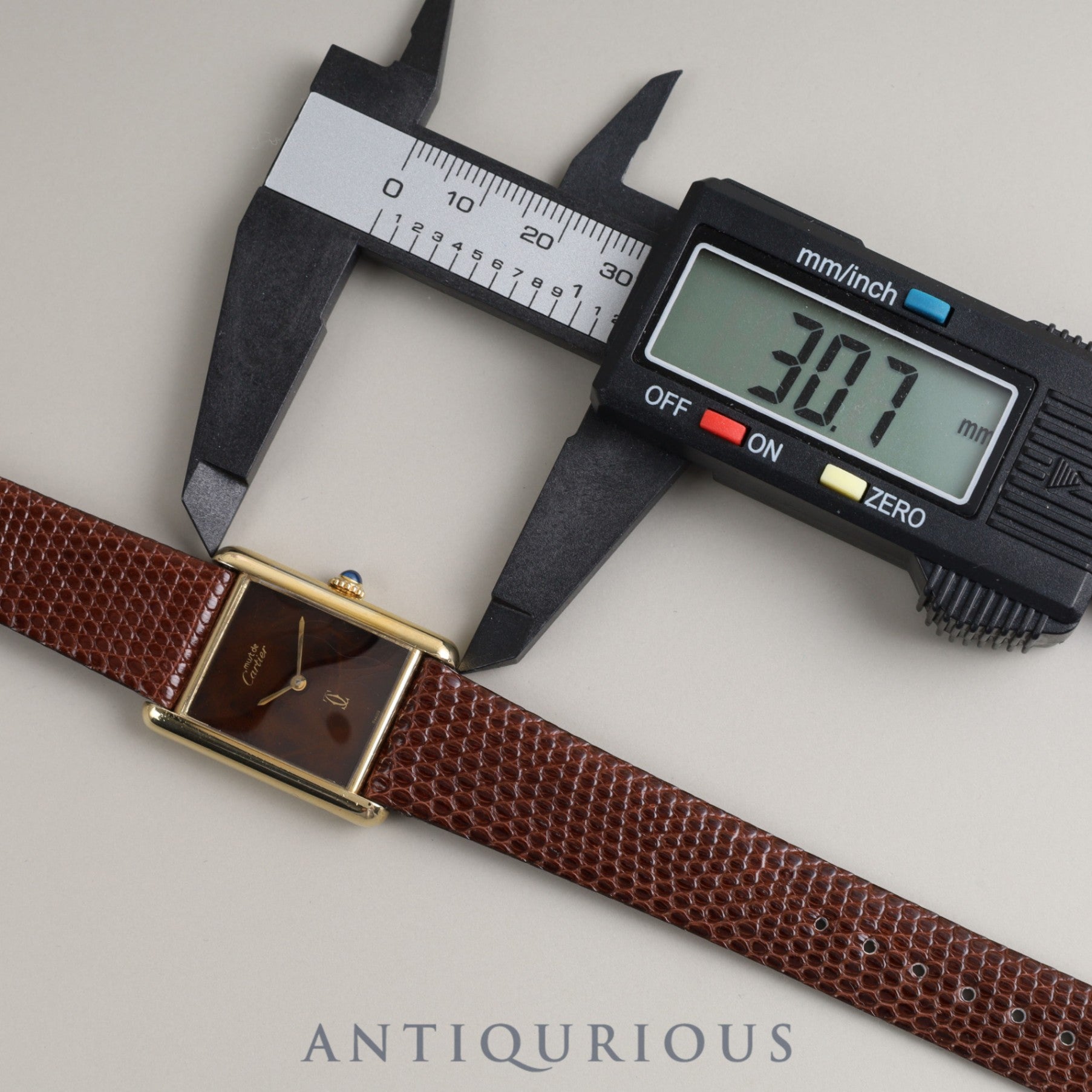 Cartier Must Tank LM Manual winding 925 Leather Genuine buckle (GP) Mahogany dial Overhauled