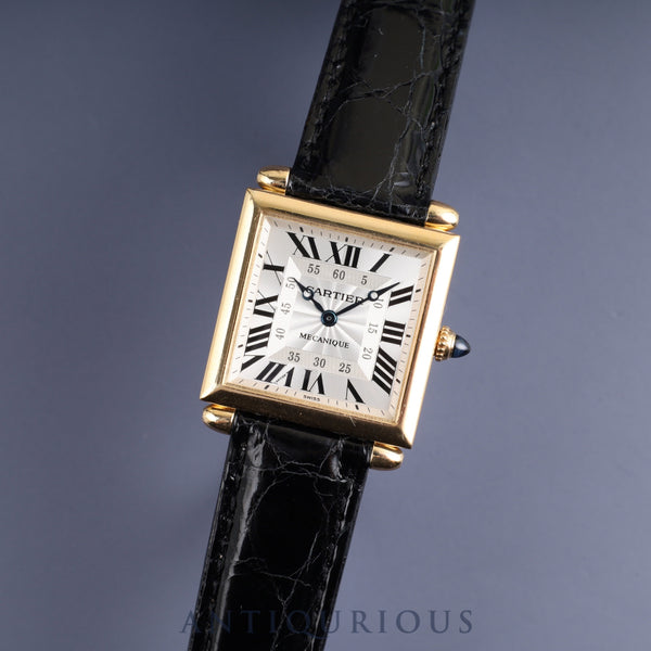 Cartier Tank Obv LM 2380 / W1516956 Manual winding Cal.430MC 750YG Leather Genuine buckle (GP) Silver guilloche dial Cartier after-sales service completed Overhaul completed