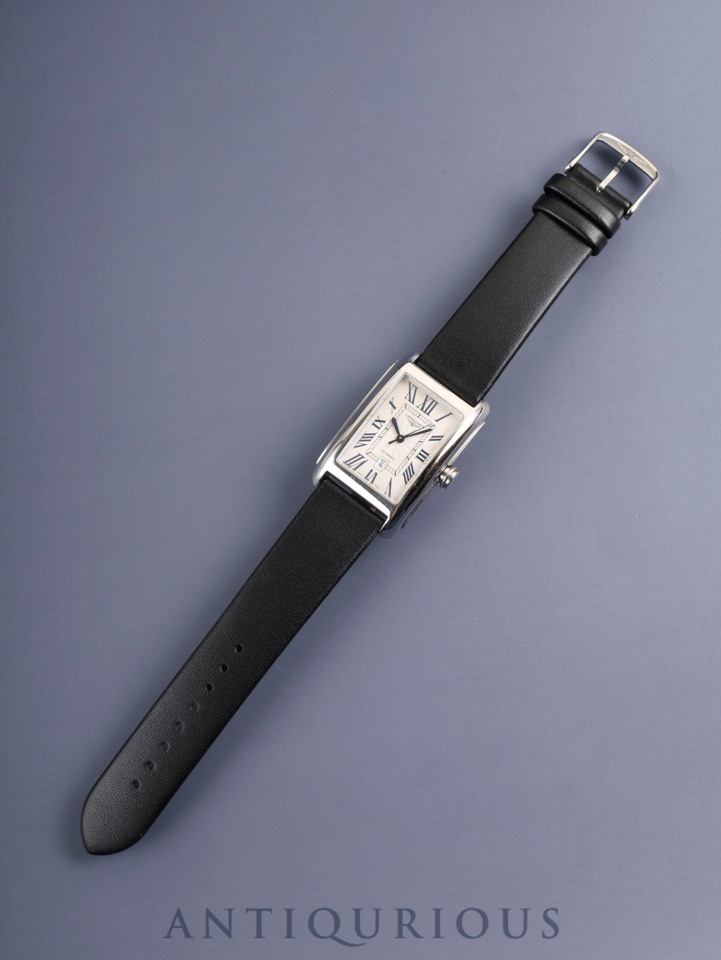 Longines DolceVita L5.757.4 Automatic Caliber 592.2 Stainless Steel Leather Strap with Genuine Stainless Steel Buckle, Silver Dial, Overhauled