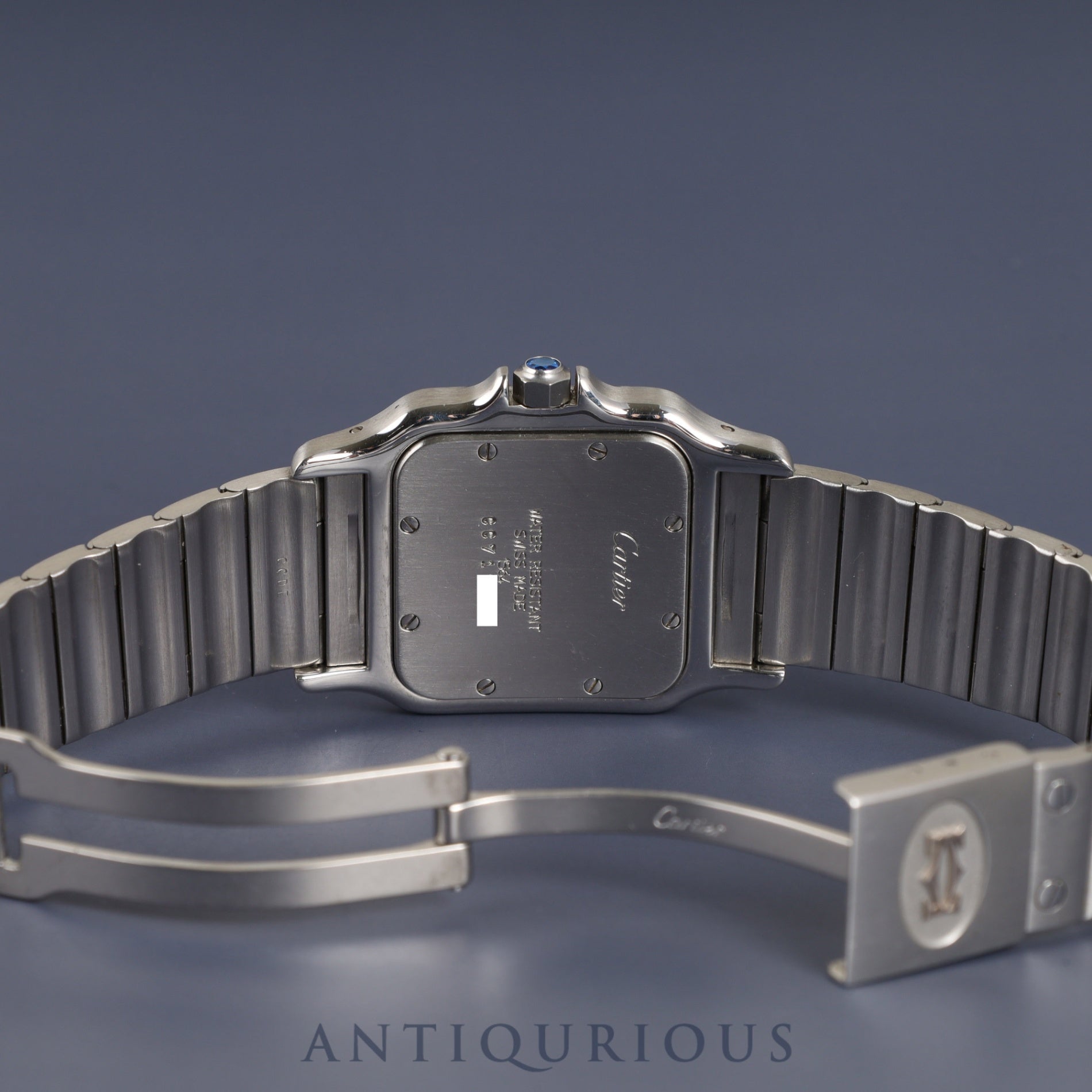 Cartier Santos Galbee LM W20025D6 / 1564 Quartz Cal.87 Stainless Steel Ivory with Silver Roman Dial Overhauled