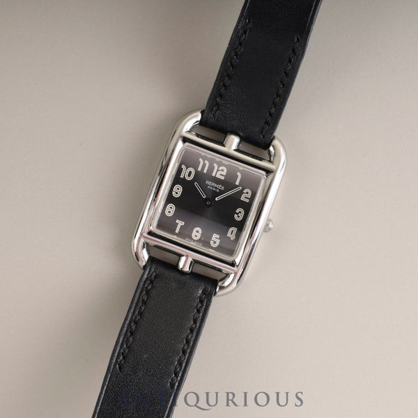 Hermes Cape Cod CC1.210 Quartz Cal.976.001 SS Genuine leather strap (□J engraved: 2006, signs of use) Genuine buckle (SS) Gray Arabic dial Box Booklet Warranty card (unstated) Overhauled