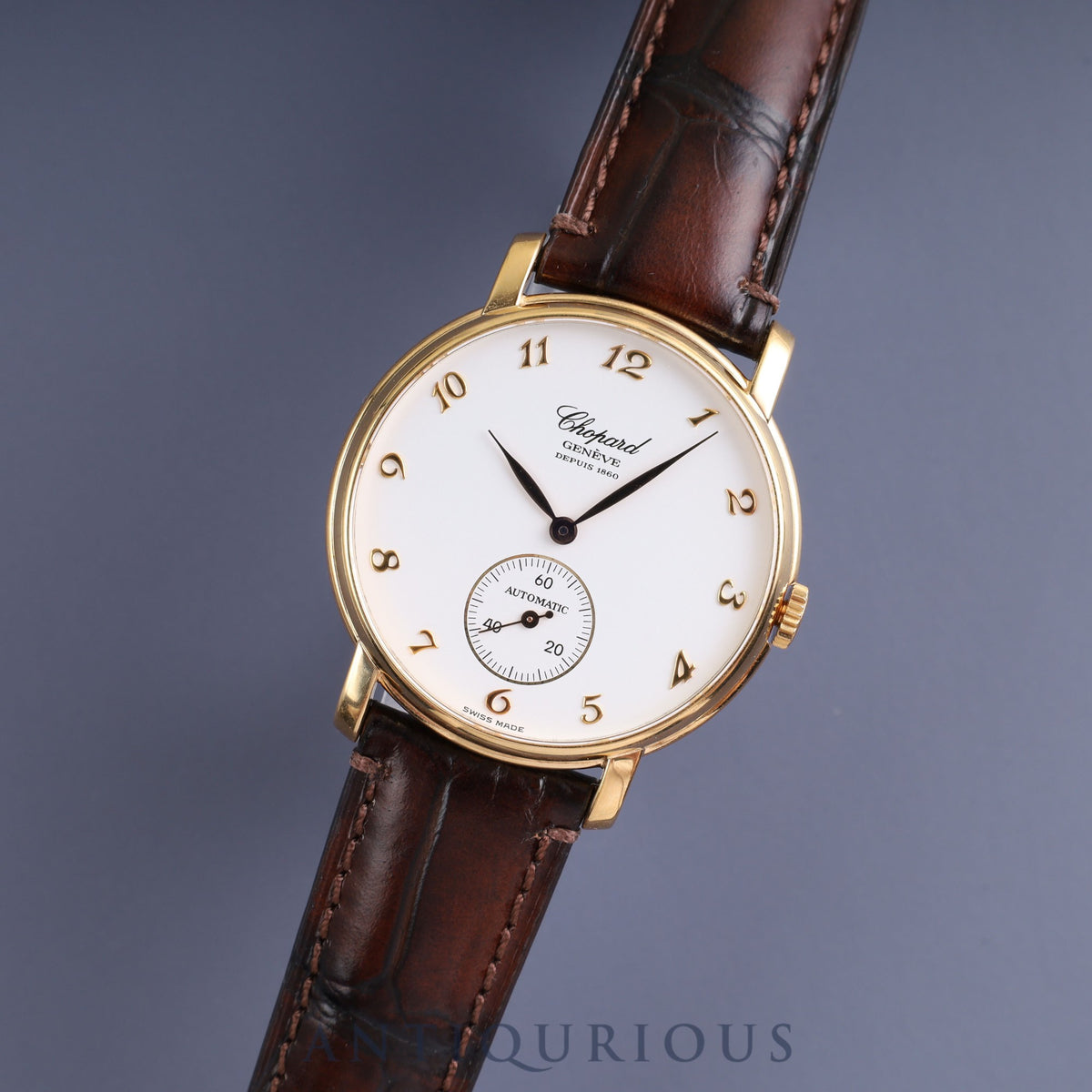 Chopard Classic 16/1229 135th Anniversary Model Automatic Caliber 11.60 750YG Leather Watch with Genuine Pin Buckle (750YG) White Dial