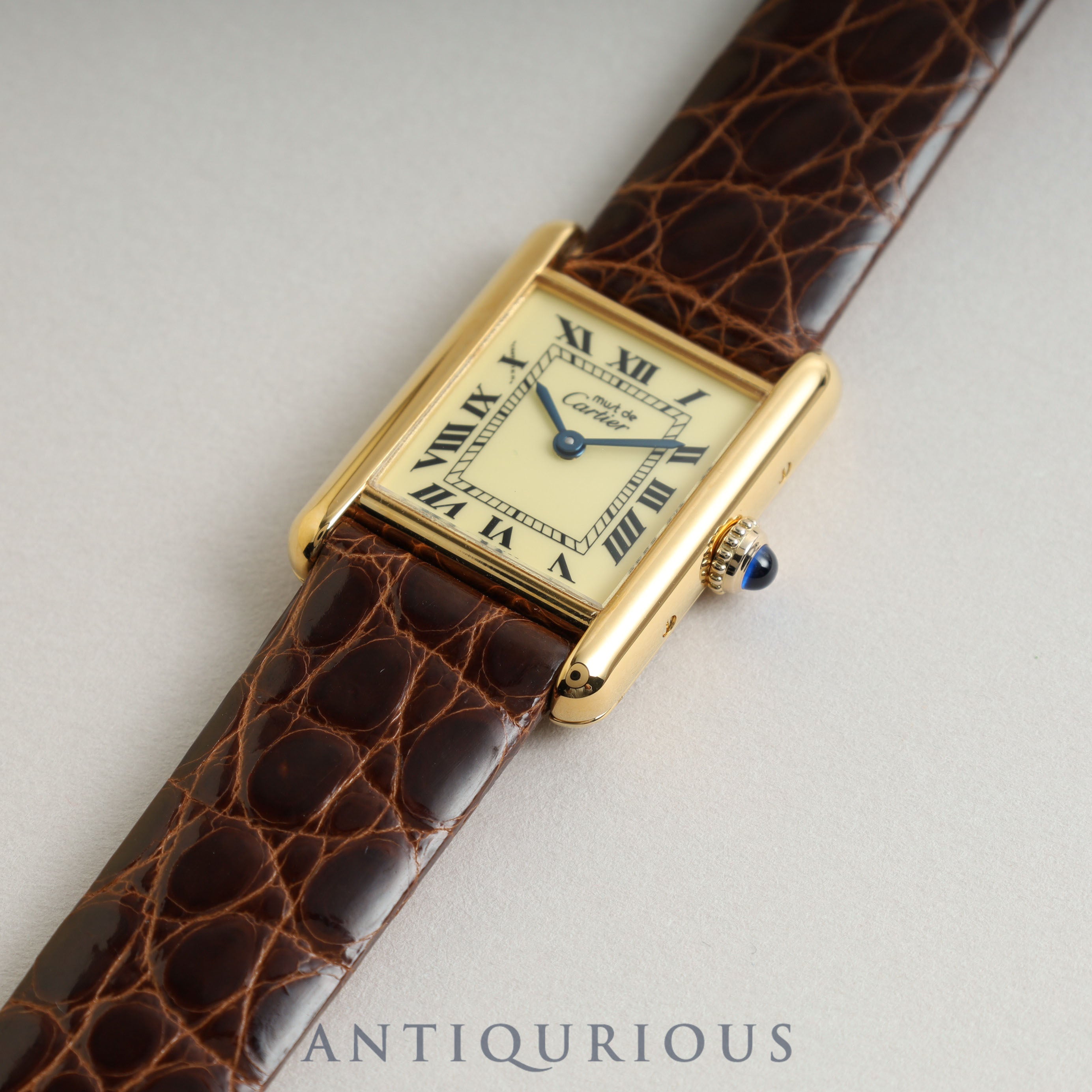 Cartier Must Tank SM QZ Ivory Dial New Finish Complete Service Completed in July 2023
