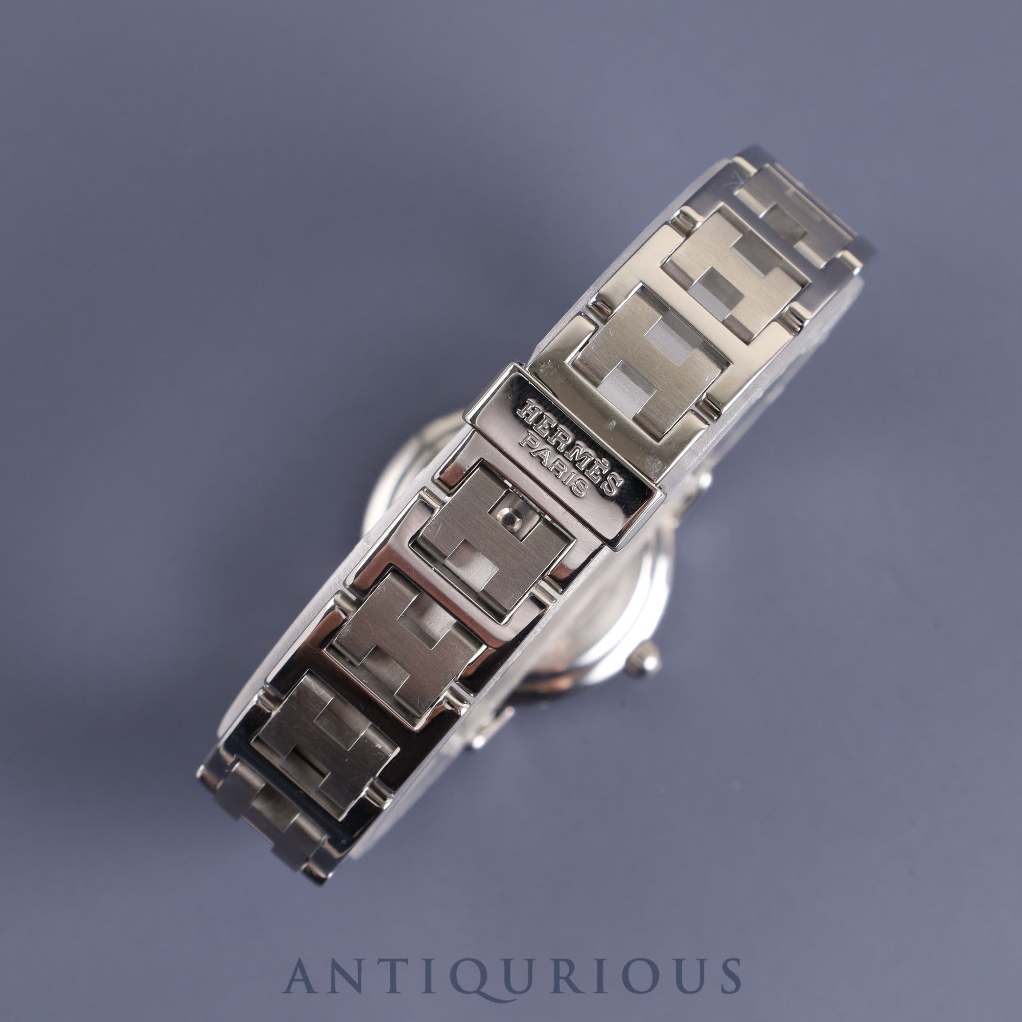 Hermes Clipper CL4.210 Quartz SS SS White Arabic Dial 24.0mm Box Warranty (2003) Overhauled