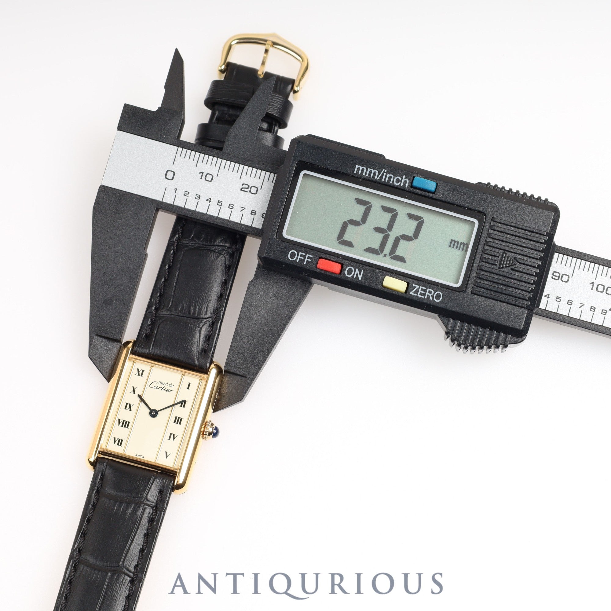 Cartier Must Tank LM QZ Straight Roman Newly Refurbished