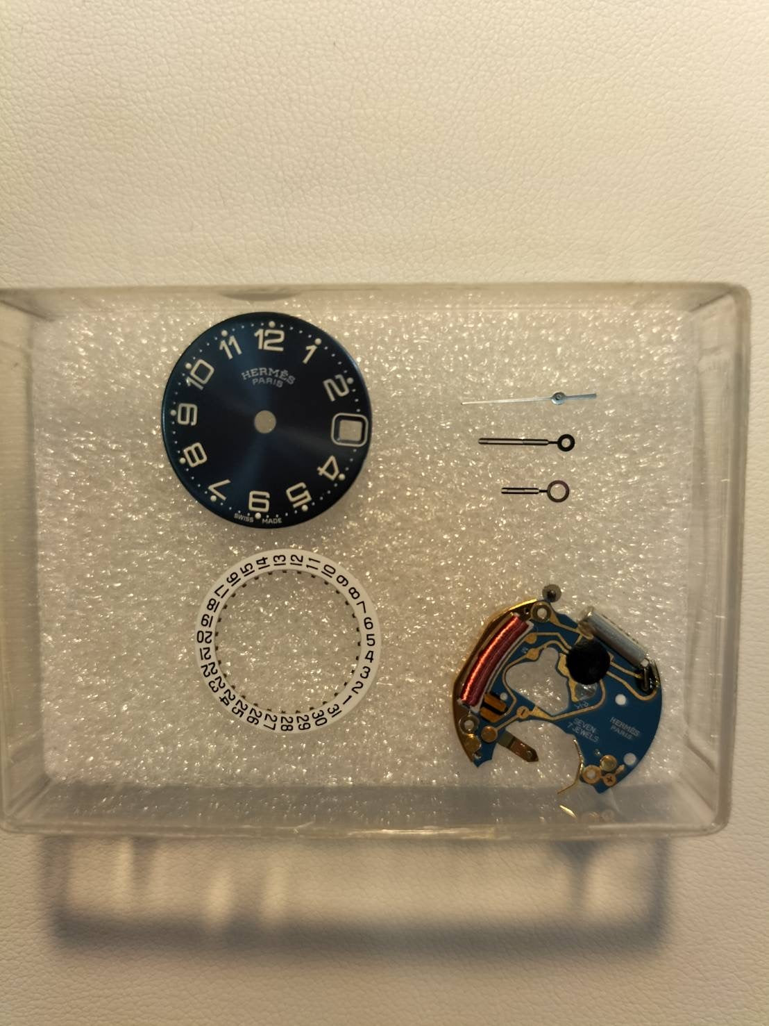 エルメス クリッパー CL4.210 クォーツ SS SS ブルー文字盤 箱 冊子 保証書 オーバーホール済み