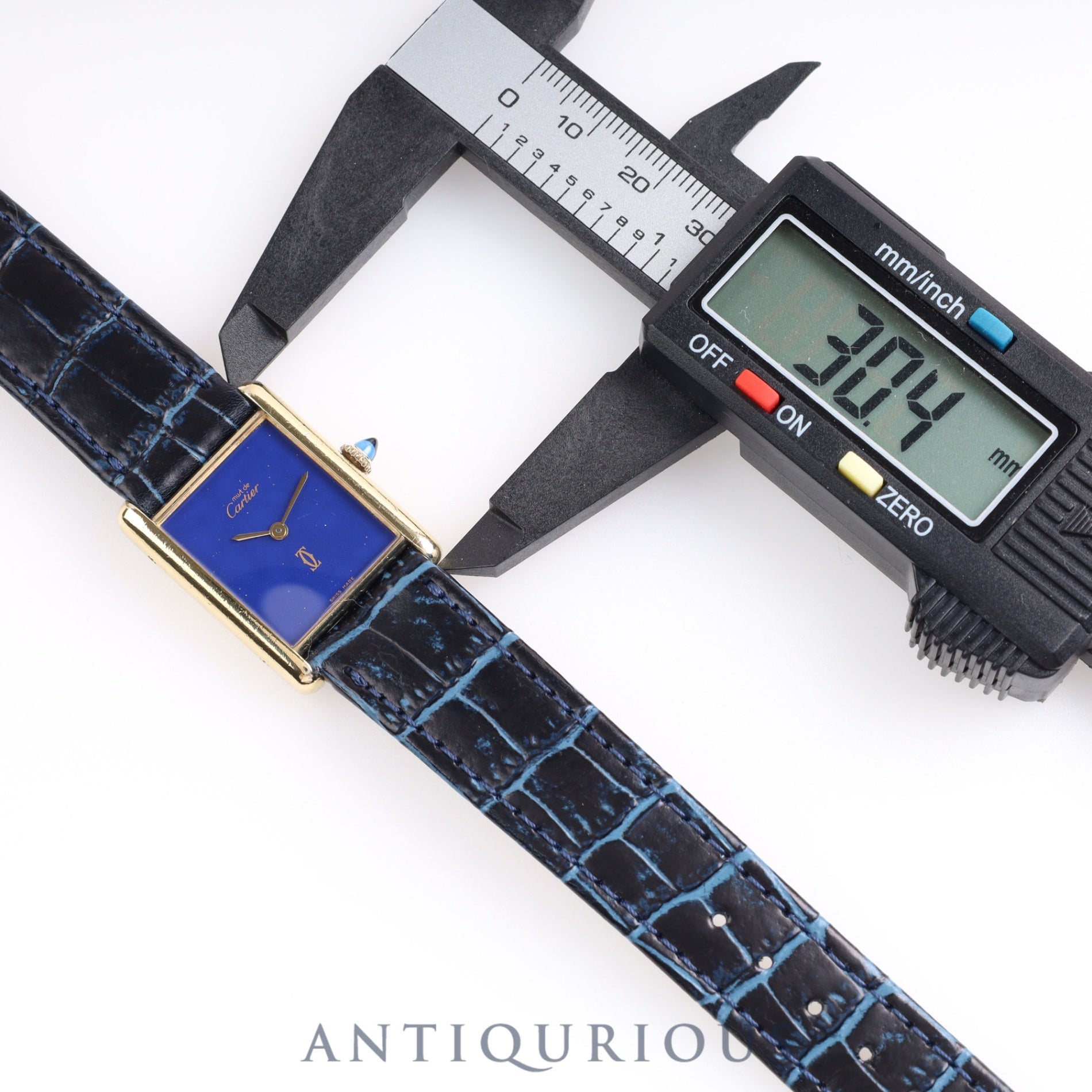 Cartier Must Tank LM Manual Winding SV925 Lapis Lazuli Dial Box Cartier Boutique Complete Service