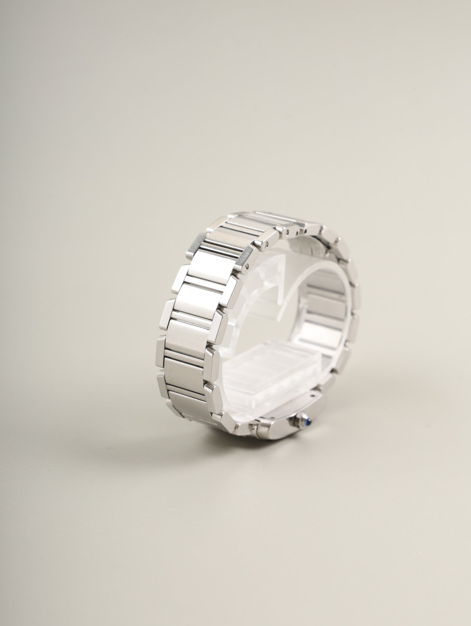 カルティエ タンクフランセーズ SM W51026Q3 / 2384 クォーツ Cal.057 SS SS ブラックローマン文字盤 箱 保証書(2003年)オーバーホール済み