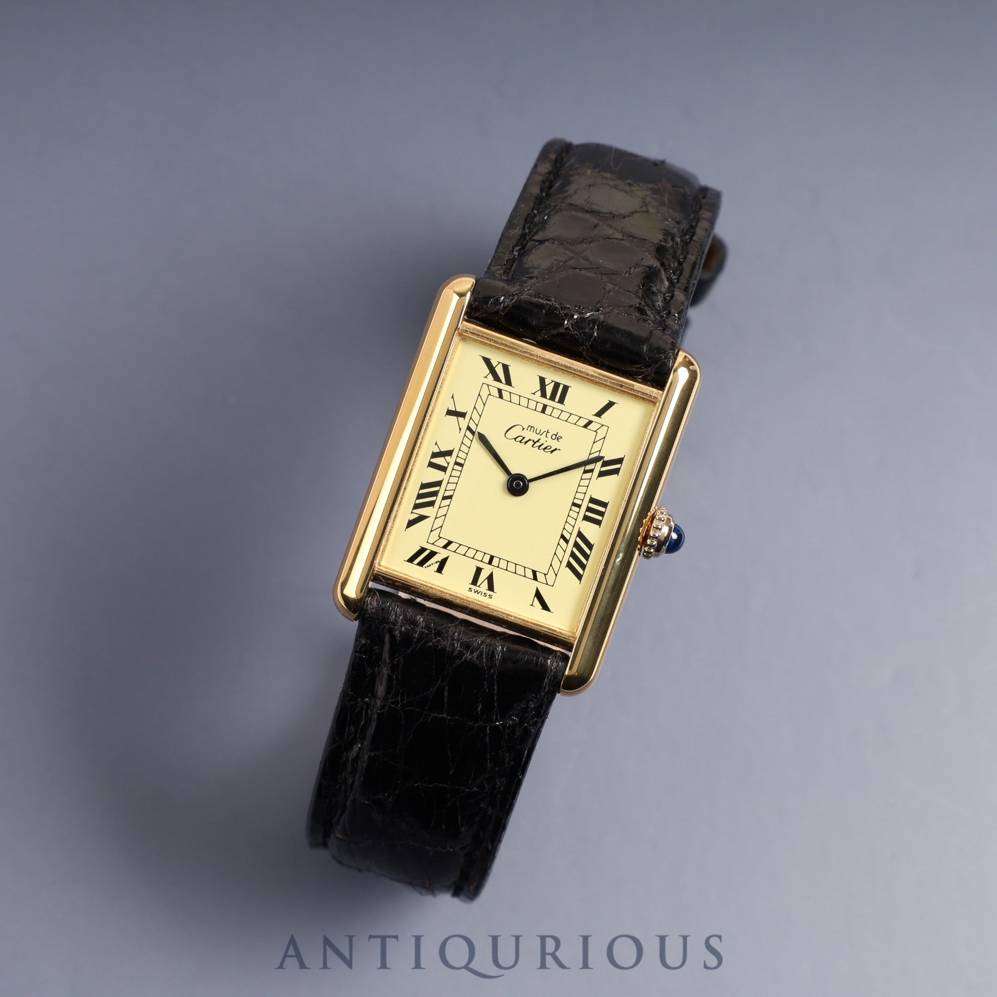 カルティエ マストタンク LM QZ アイボリーローマン SWISS文字盤  