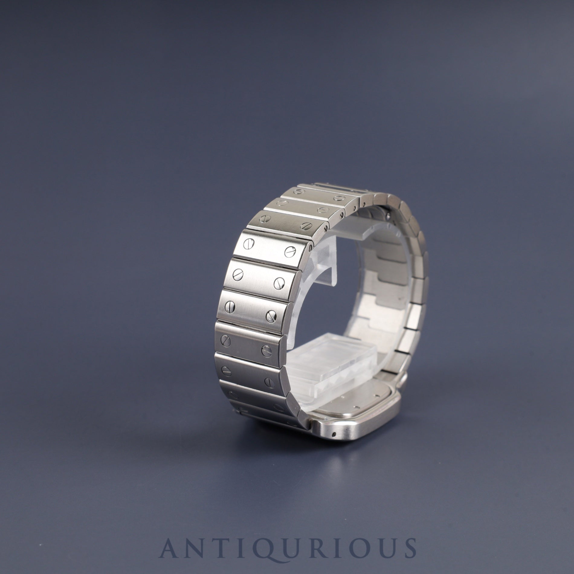 Cartier Santos Galbee LM W20018D6 / 1564 Quartz Cal.687 Stainless Steel White Dial Overhauled