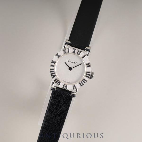 ティファニー アトラス S0640 クォーツ Cal.976.001 SV925 革 純正尾錠(SS) シルバー文字盤 オーバーホール済み