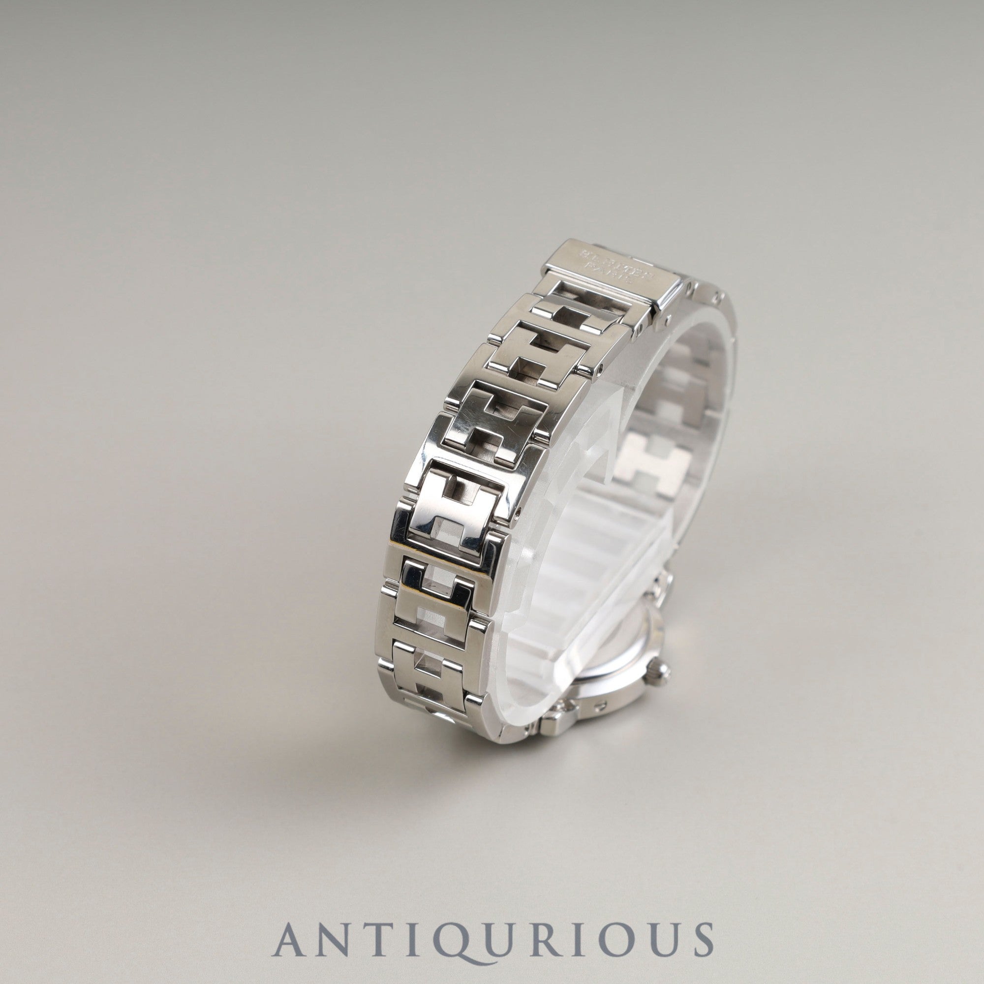 エルメス クリッパー ナクレ CL4.230 クォーツ SS 12Pダイヤ ホワイトシェルギョーシェ文字盤 オーバーホール済み