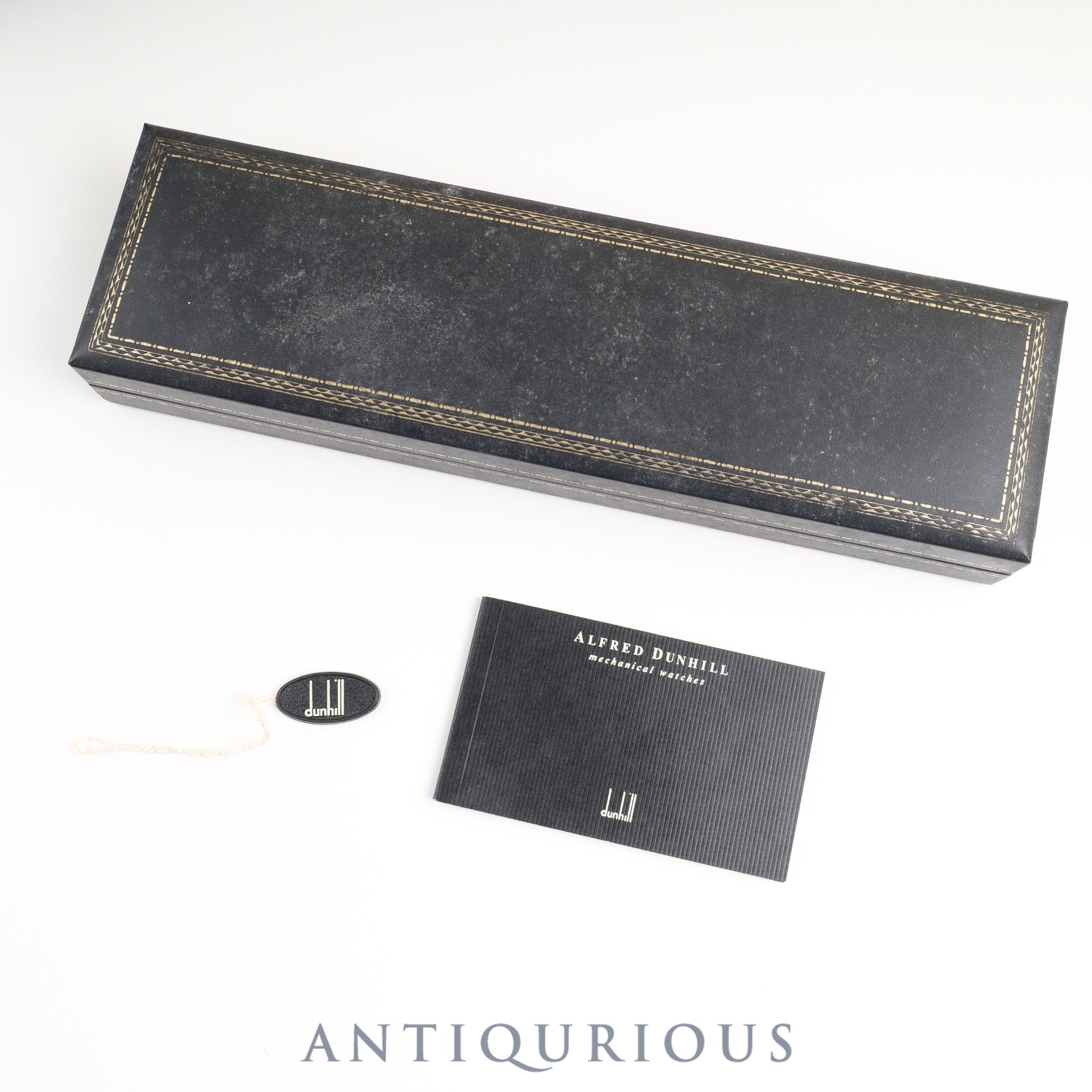 ダンヒル センテナリー クッションケース 115 手巻き Cal.7001 革 純正尾錠(SS)シルバーアラビア文字盤 箱 保証書(1996年)オーバーホール済み