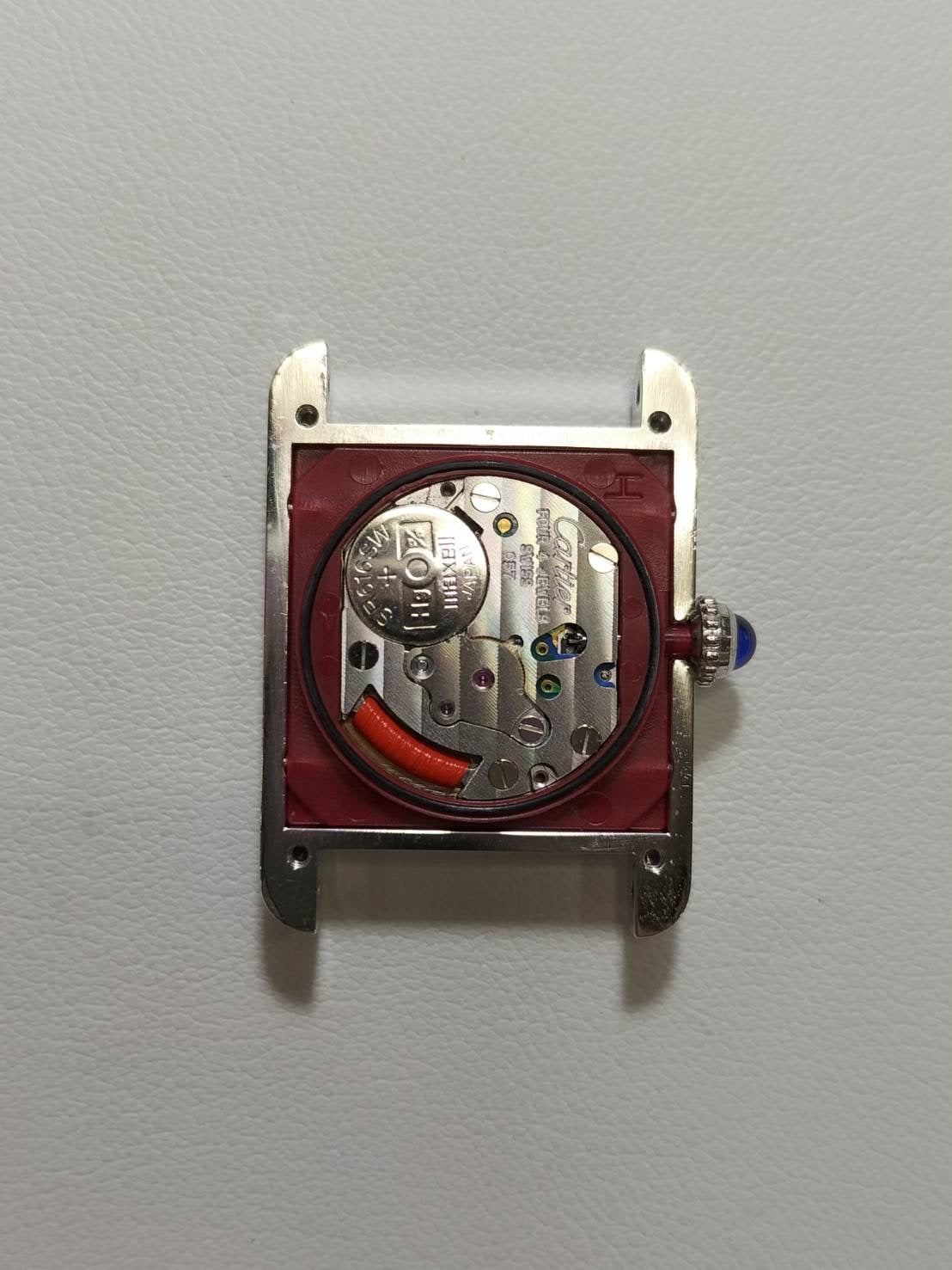 カルティエ マストタンク SM 1614 クォーツ Cal.057 SV925 革 純正Dバックル(SS)ホワイトローマン文字盤(SWISS表記)箱 冊子 保証書(未記載)オーバーホール済み