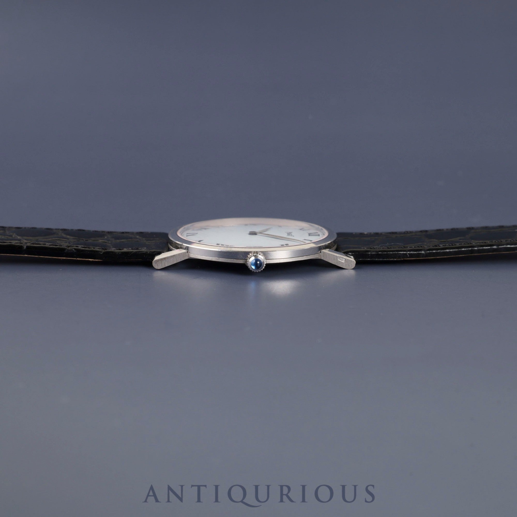 Piaget Round 903 Manual Winding Cal.9P1 750 Leather Genuine Buckle (750) White Roman Dial Genuine Strap Overhauled