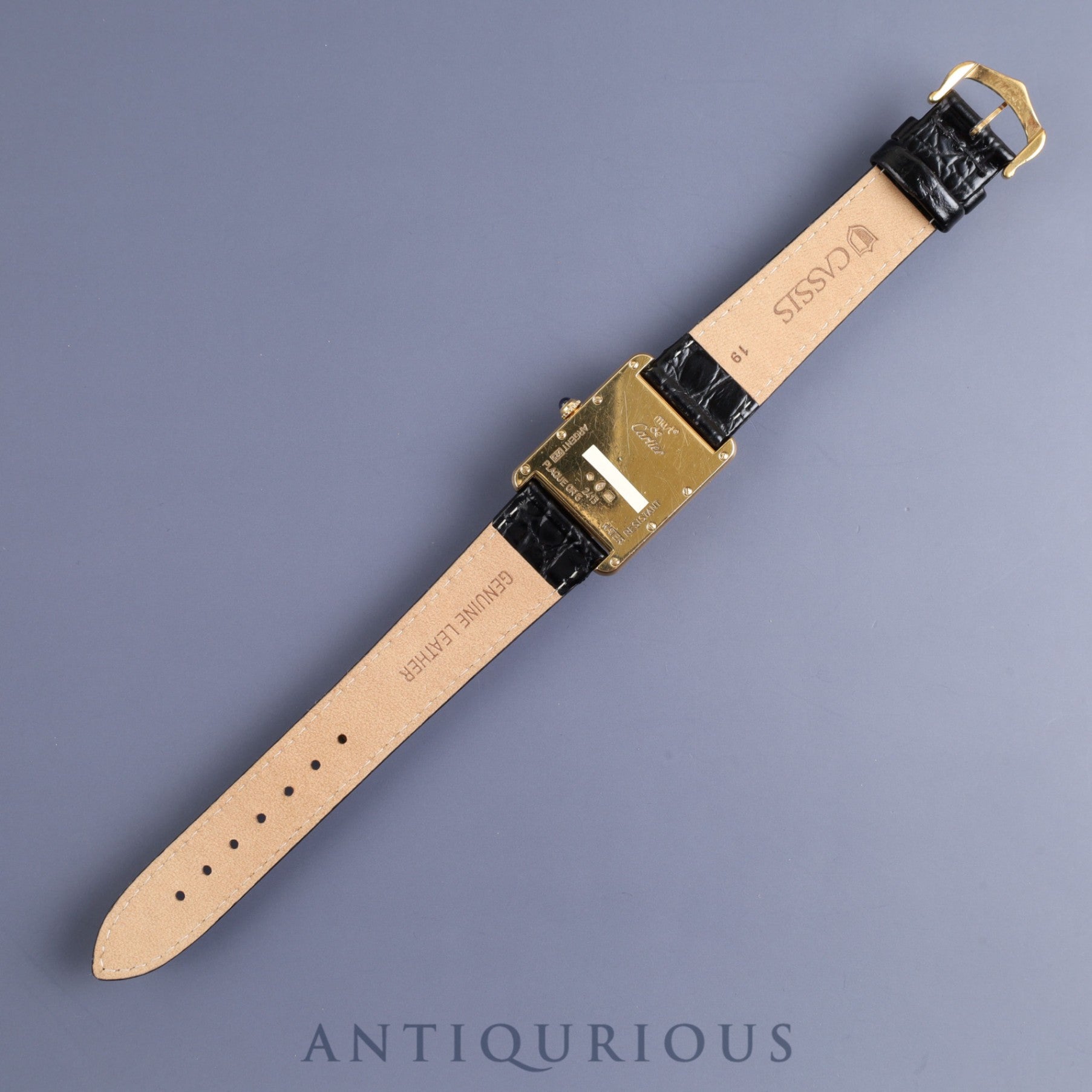 Cartier Must Tank GM (XL) Date W1013754 / 2413 Quartz Cal.687 SV925 Leather Genuine Buckle (GP) Roman CC Dial Box Instruction Manual