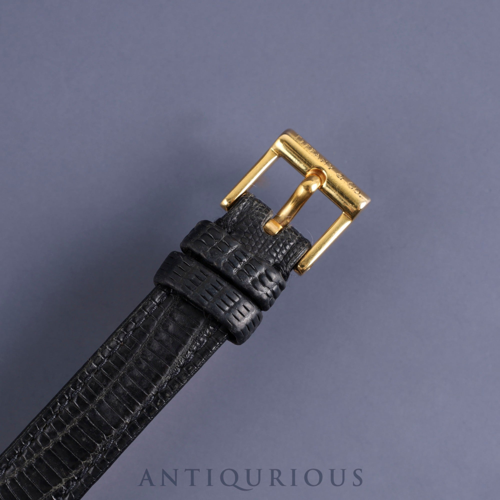 ティファニー アトラス YG CASE S0630 クォーツ YG 純正革ベルト 純正尾錠(GP)シャンパン文字盤 電池交換済み