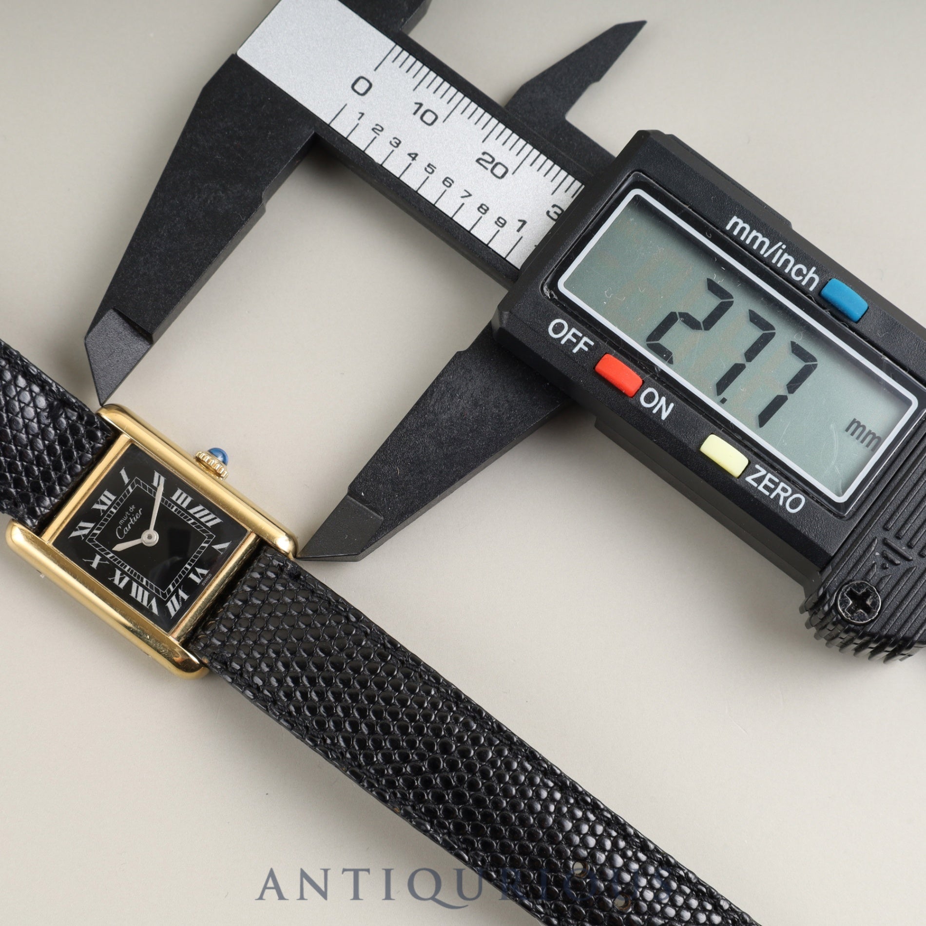 カルティエ マストタンク SM 手巻き Cal.78-1 SV925 純正革ベルト 純正尾錠(GP) ブラックローマン文字盤 オーバーホール済み