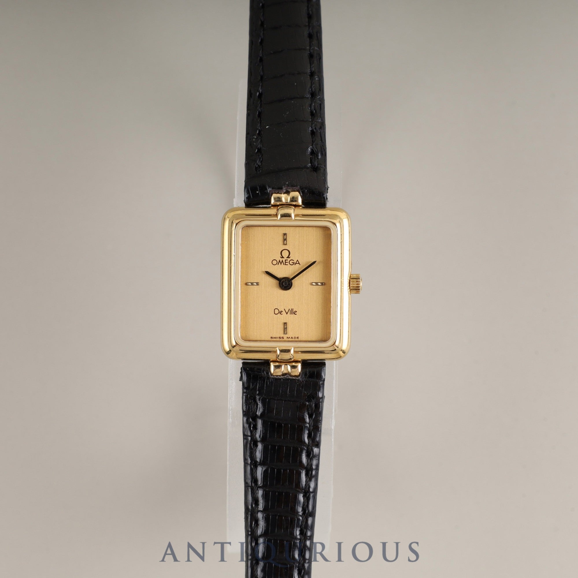 オメガ デ・ヴィル 595.0070 クォーツ Cal.- GP 革 純正尾錠(GP) シャンパン文字盤 純正ベルト オーバーホール済み