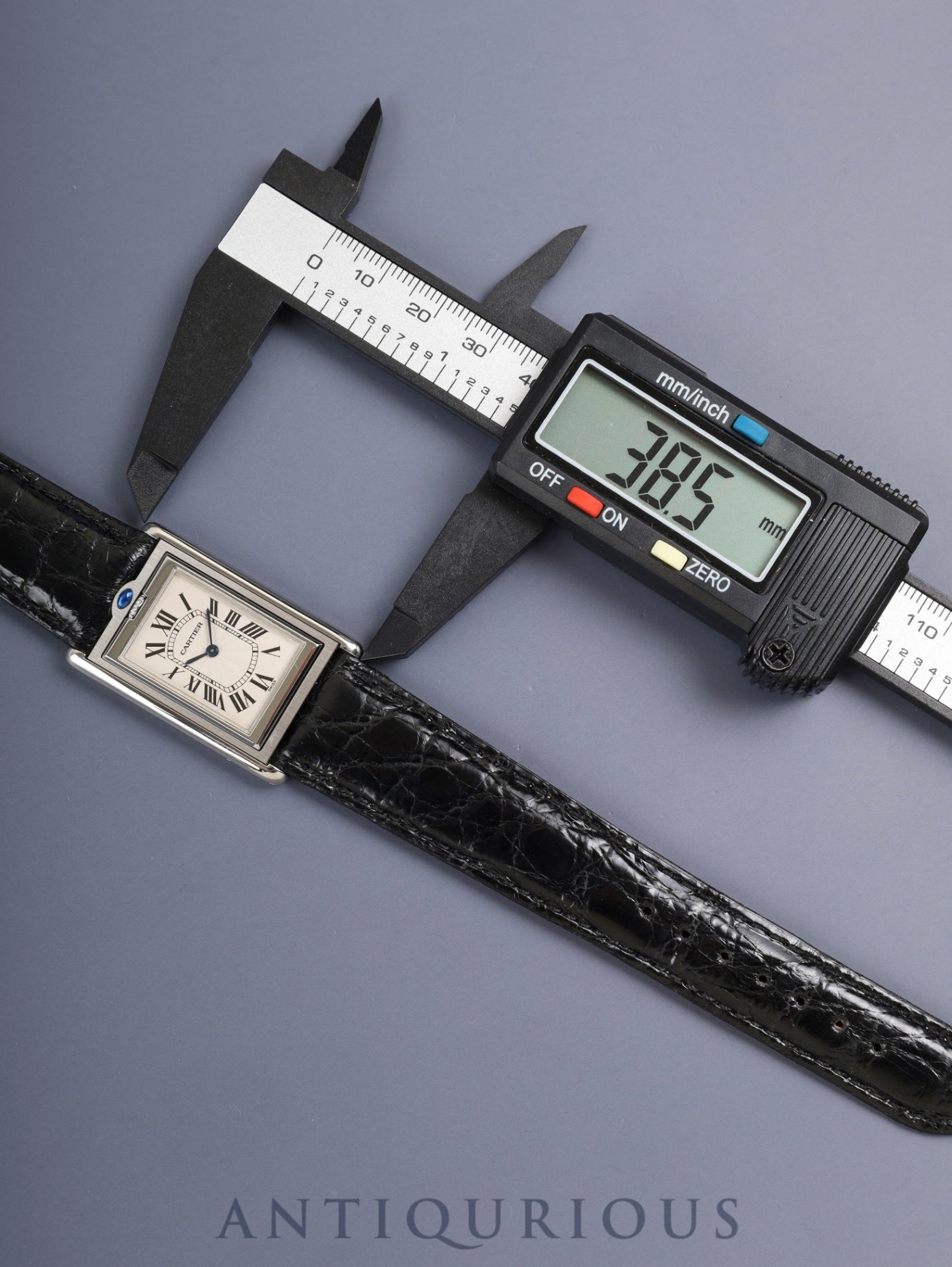 カルティエ タンク バスキュラント LM W1011358 / 2390 手巻き Cal.061 SS 革 純正ピンバックル(SS) ホワイトローマン文字盤 箱 保証書 オーバーホール済み