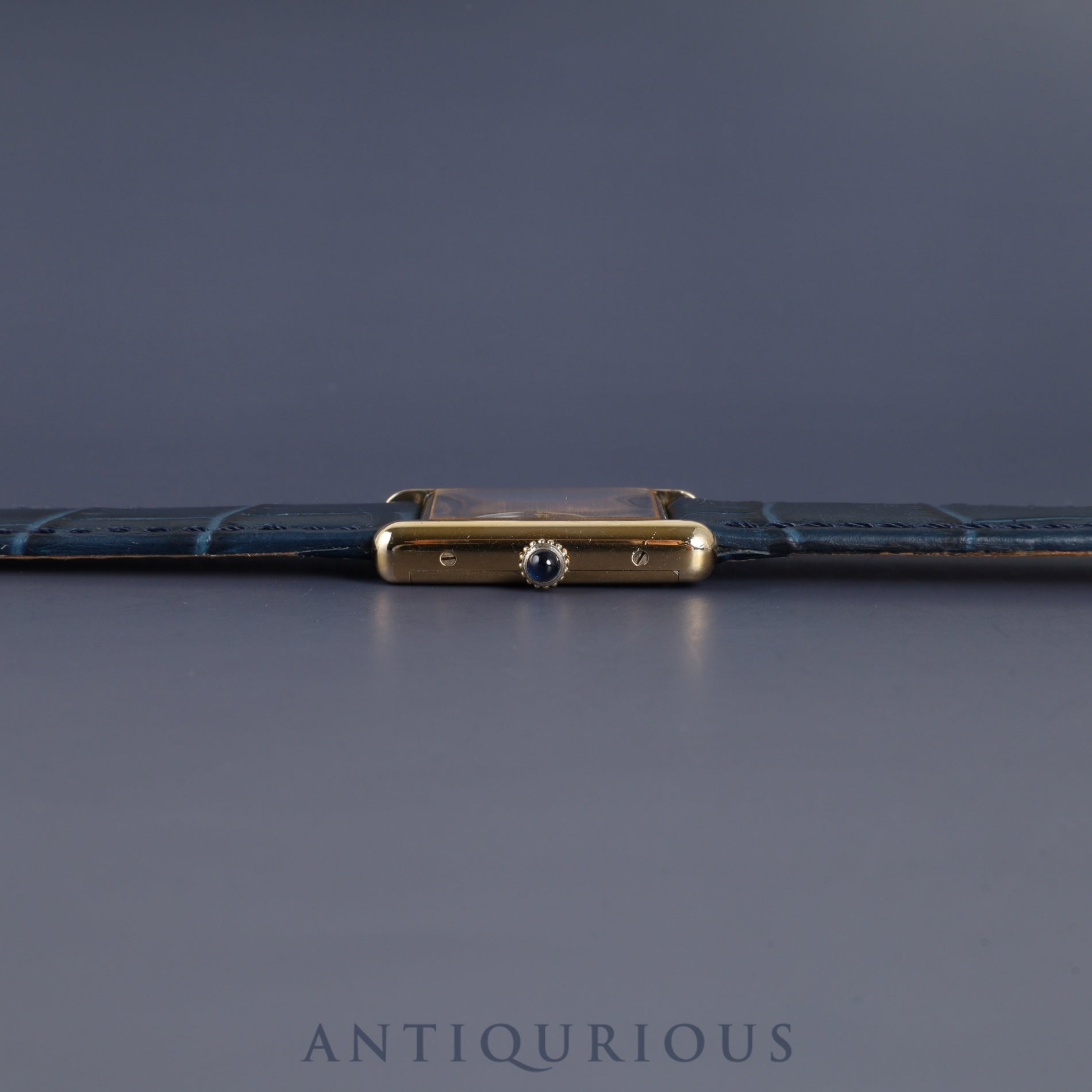 カルティエ マストタンク LM 手巻き Cal.-78-1 SV925 革 純正尾錠(GP)ラピスラズリ文字盤 オーバーホール済み