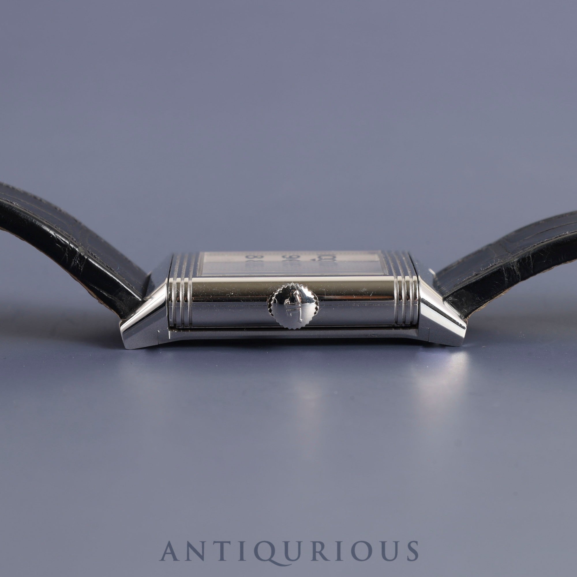 ジャガー・ルクルト レベルソ クラシック ラージ スモールセコンド Q3858520 / 214.8.62 手巻き Cal.822/2 SS 革 純正尾錠(SS)シルバー文字盤 箱 保証書(2018年)